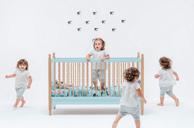 Kinderbett SOFIA himmelblau