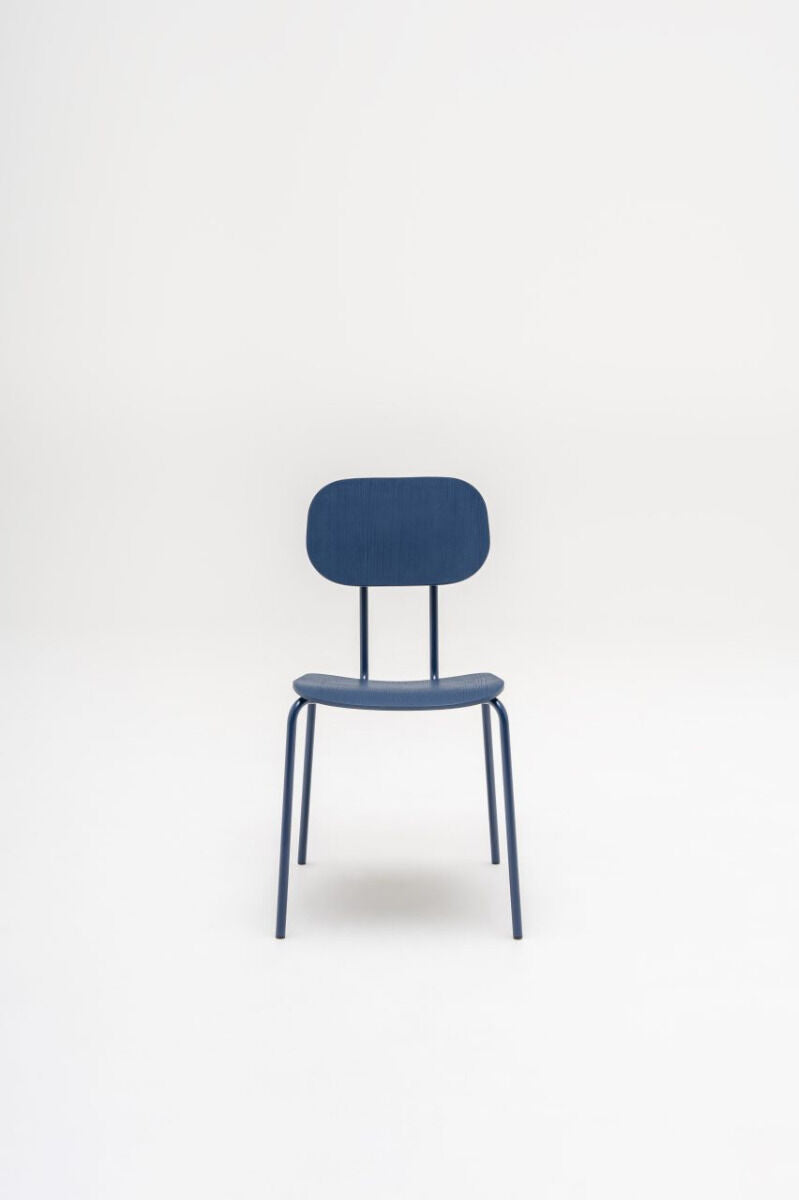 Krzesło NEW SCHOOL perłowa podstawa – .mdd