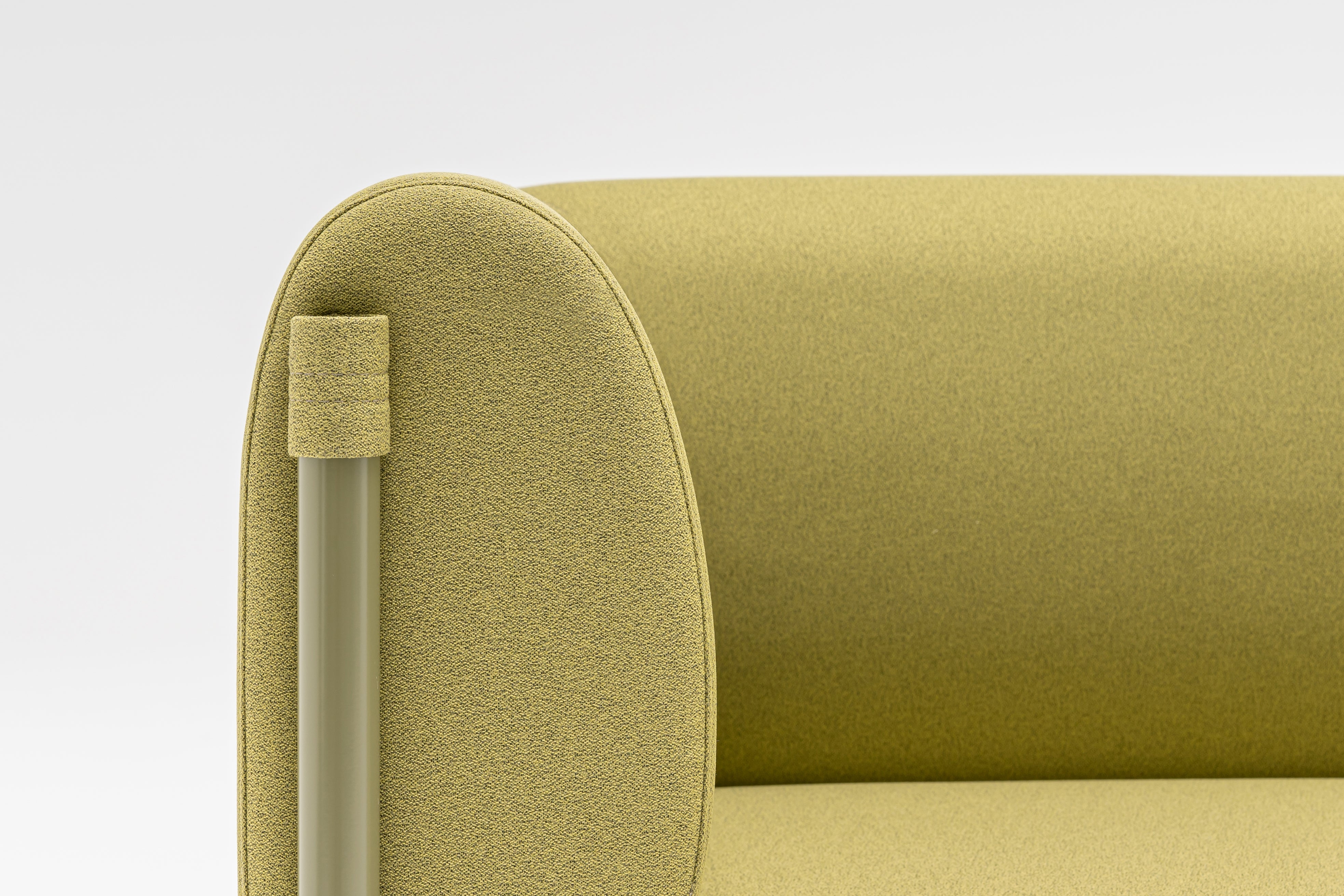 2-Sitzer-Sofa niedrig gepolsterte Stelzen