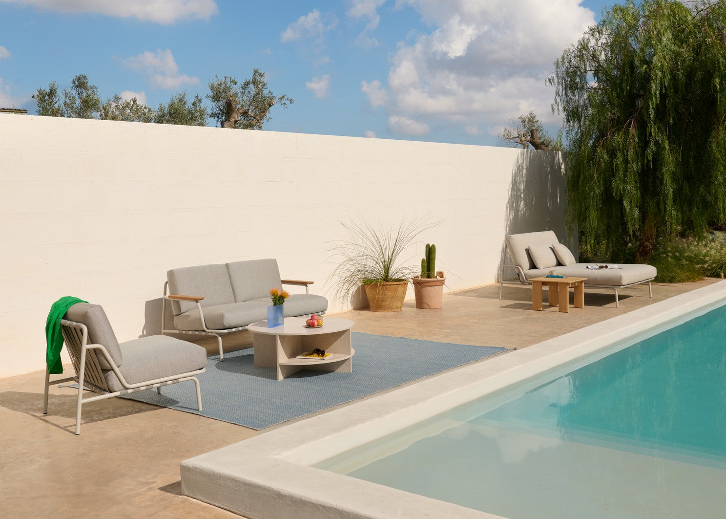 Outdoor rug PLY blue