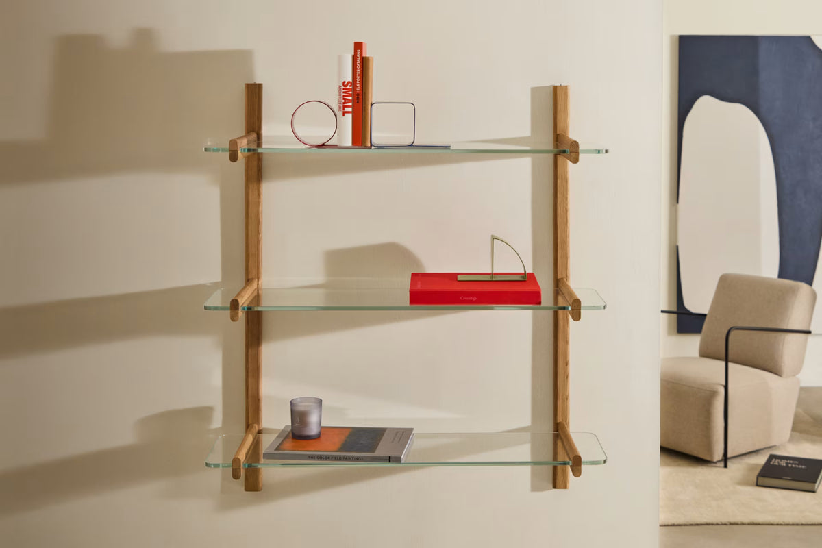Sitra shelving solid oak wood