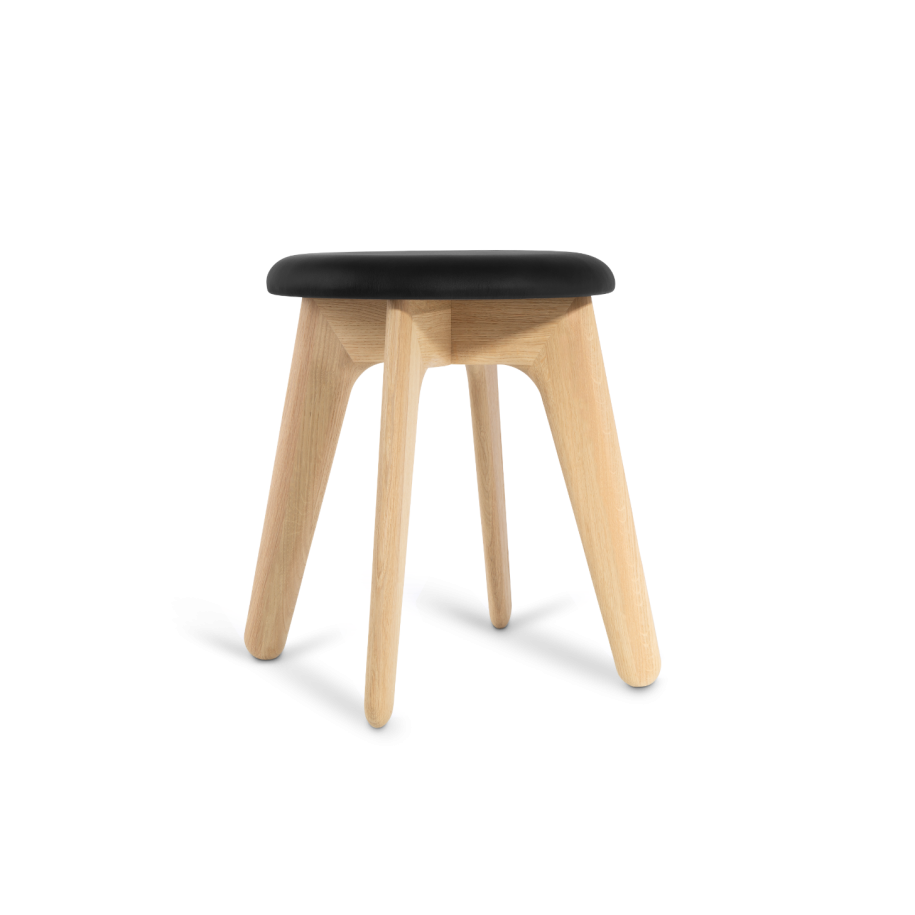 Slab stool oak wood