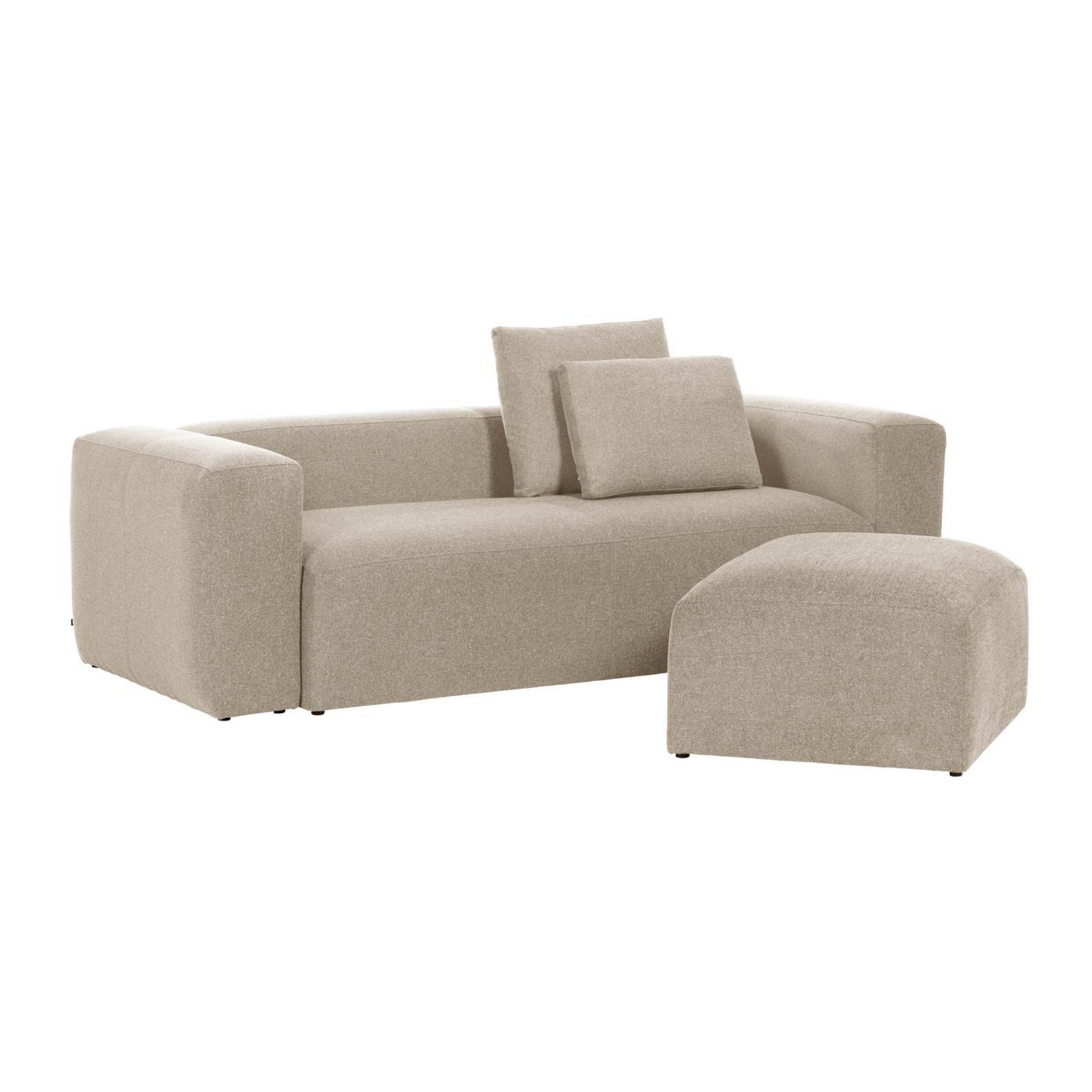 Sofa 2-osobowa BLOK beżowy szenil La Forma Eye on Design