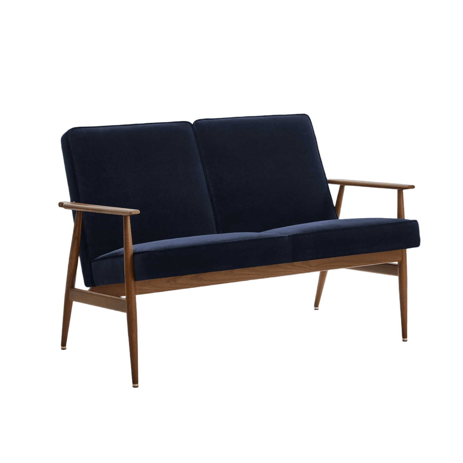 Sofa 2-osobowa dzielona FOX niebieski w tkaninie Velvet Indigo 366 concept Eye on Design