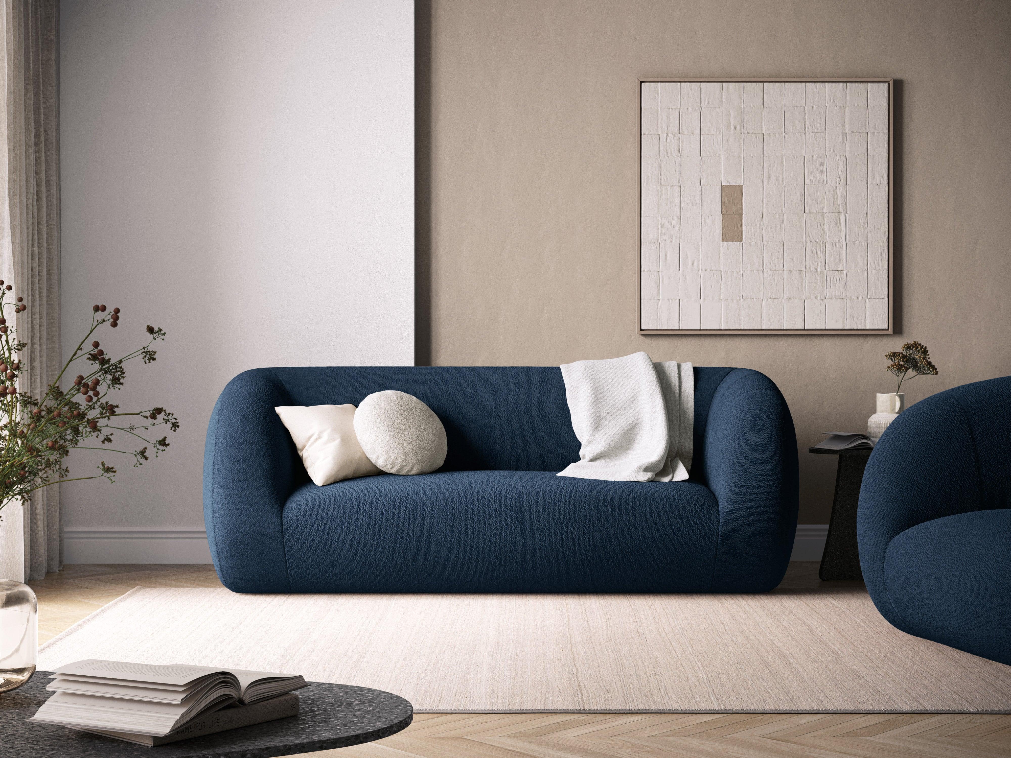 Sofa 2-osobowa ESSEN granatowy boucle Cosmopolitan Design Eye on Design
