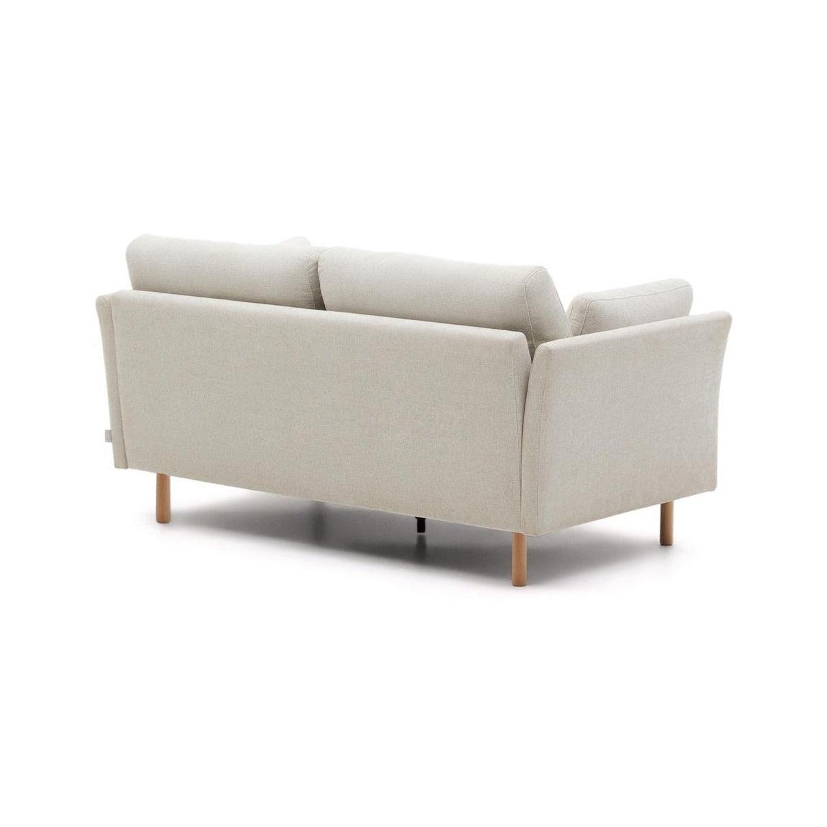 Sofa 2-osobowa GILMA perłowy z drewnianą podstawą La Forma Eye on Design