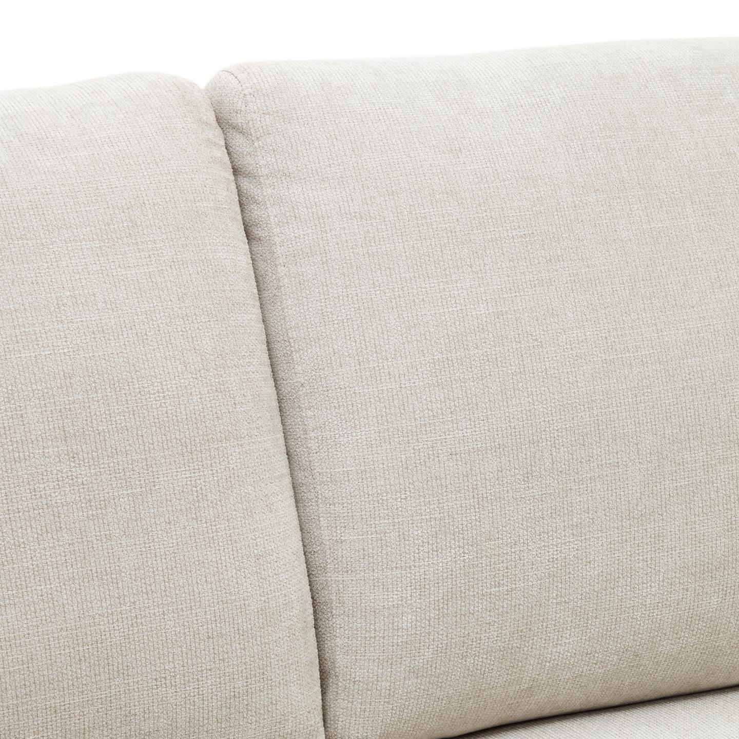 Sofa 2-osobowa GILMA perłowy z drewnianą podstawą La Forma Eye on Design