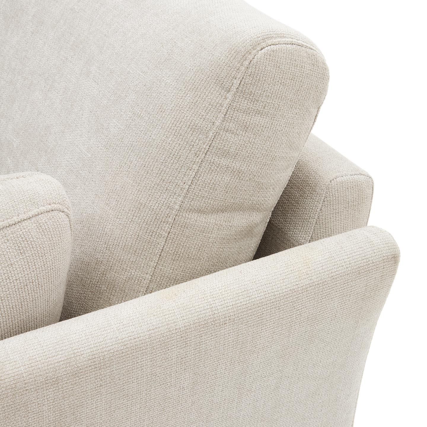 Sofa 2-osobowa GILMA perłowy z drewnianą podstawą La Forma Eye on Design