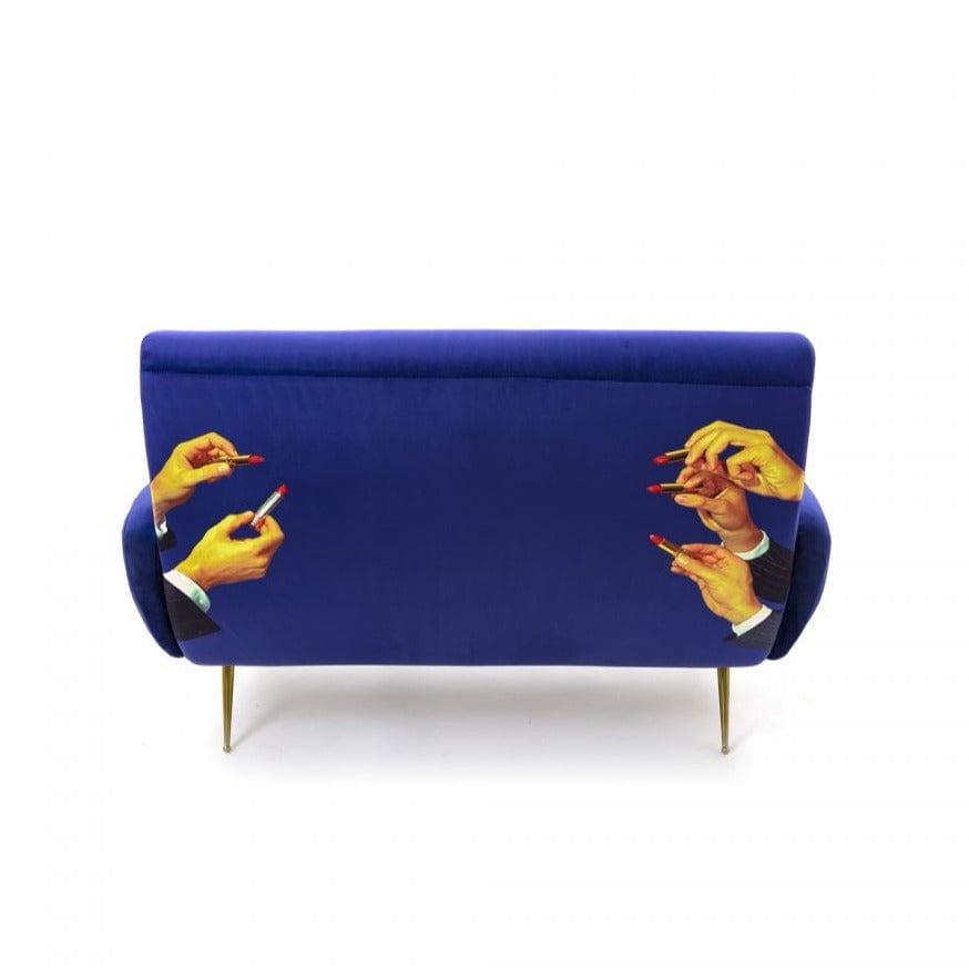 Sofa 2-osobowa LIPSTICKS niebieski Seletti Eye on Design