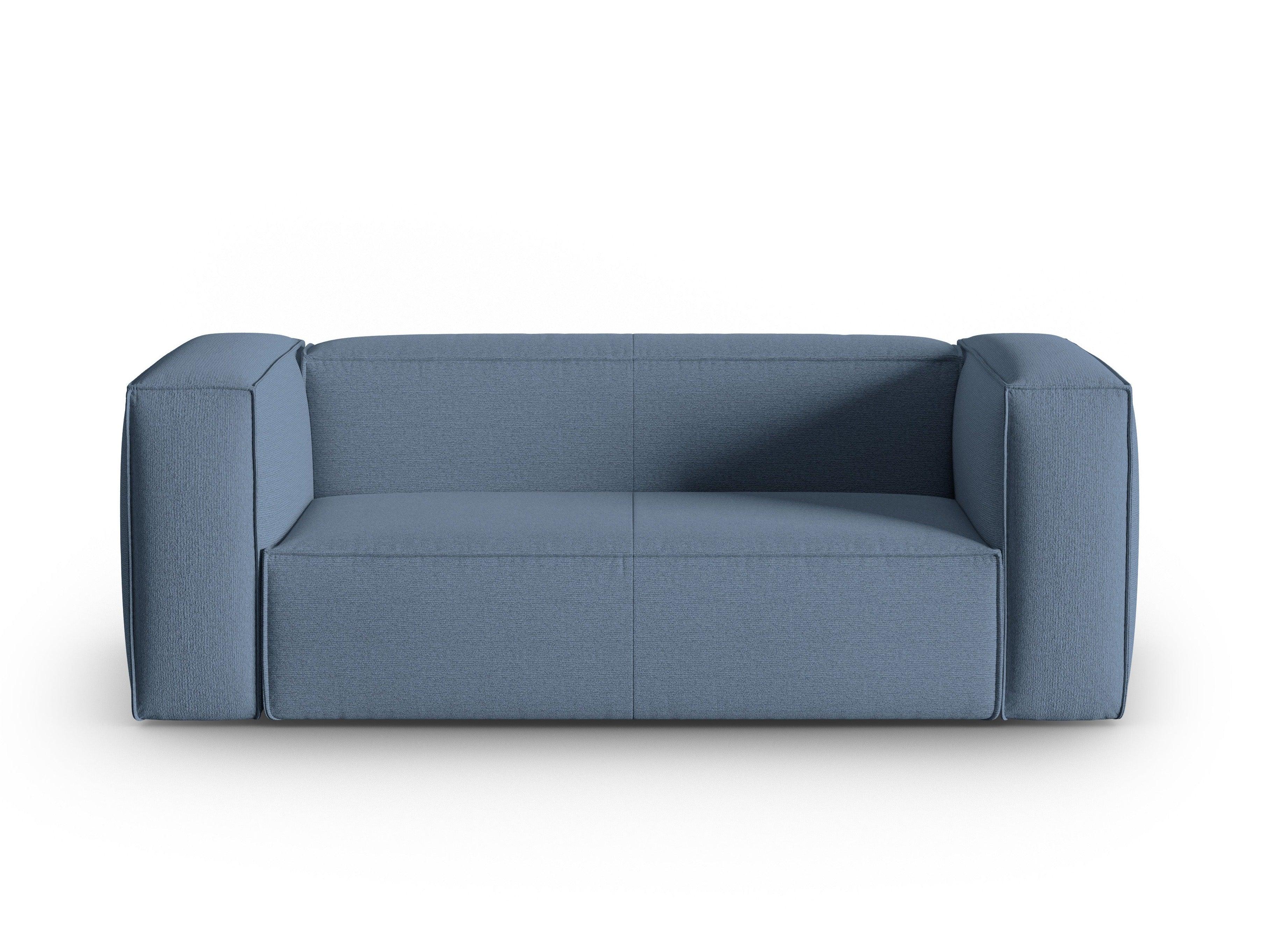 Sofa 2-osobowa MACKAY niebieski boucle Cosmopolitan Design Eye on Design