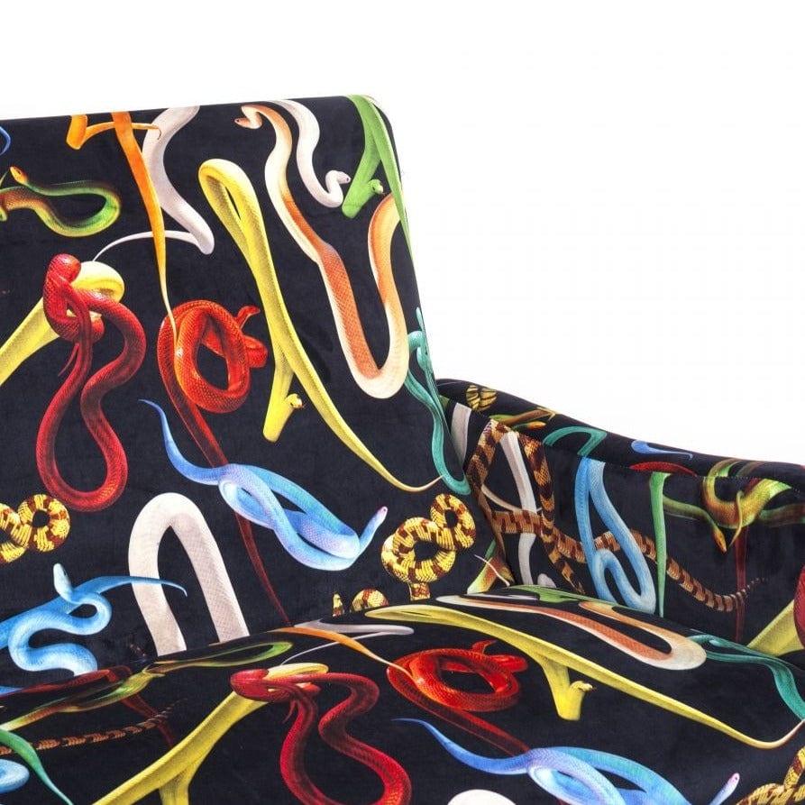 Sofa 2-osobowa SNAKES czarny Seletti Eye on Design