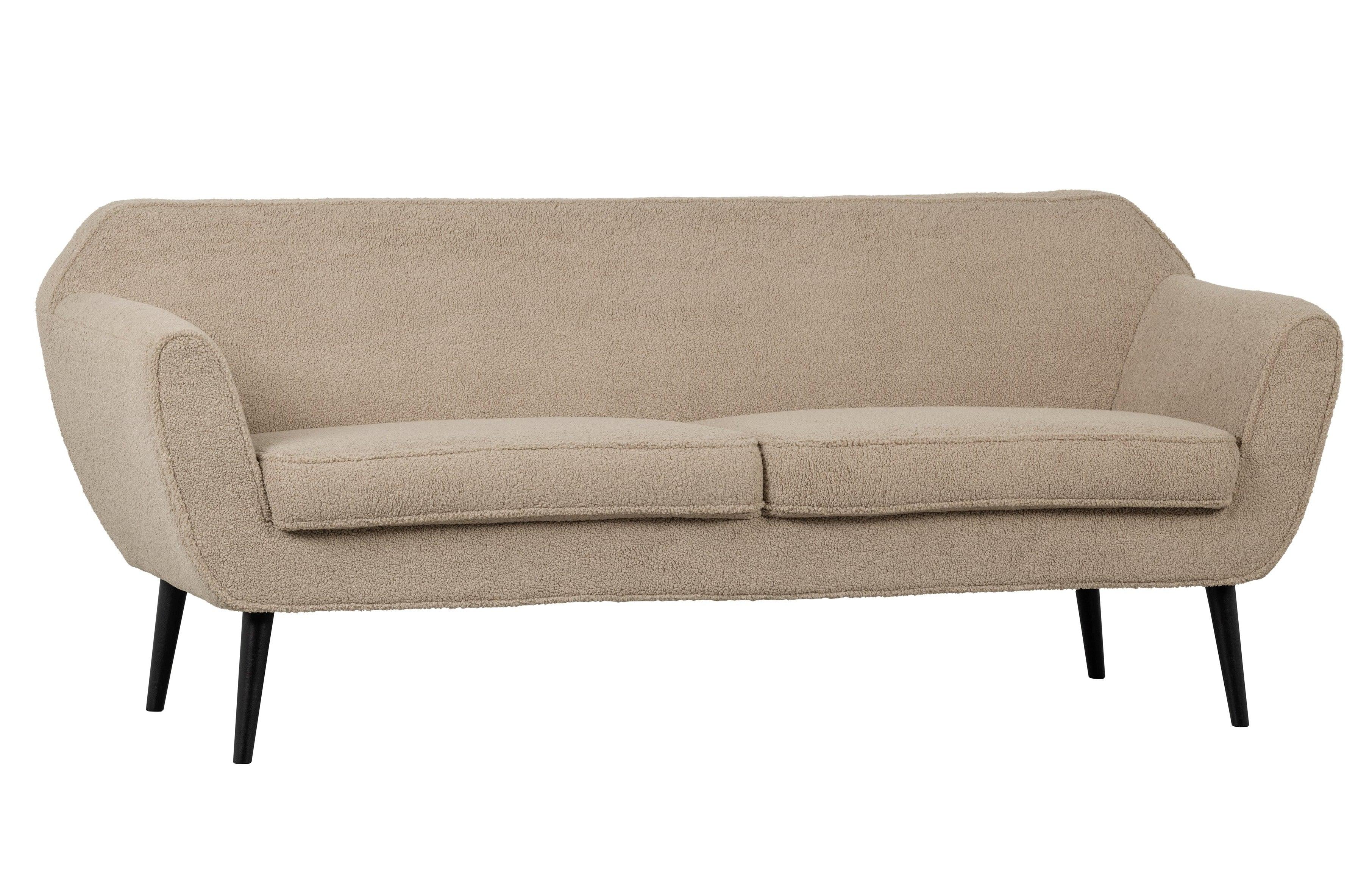 Sofa 2,5-osobowa ROCCO piaskowy plusz Woood Eye on Design
