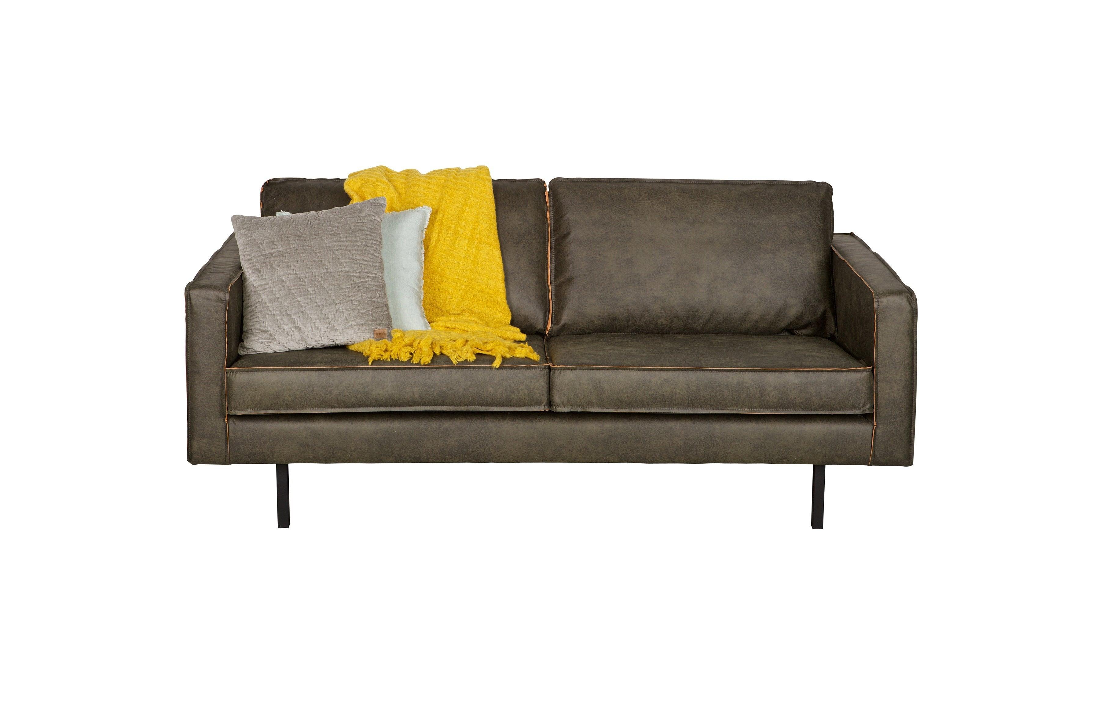Sofa 2,5-osobowa skórzana RODEO wojskowa zieleń Be Pure Eye on Design
