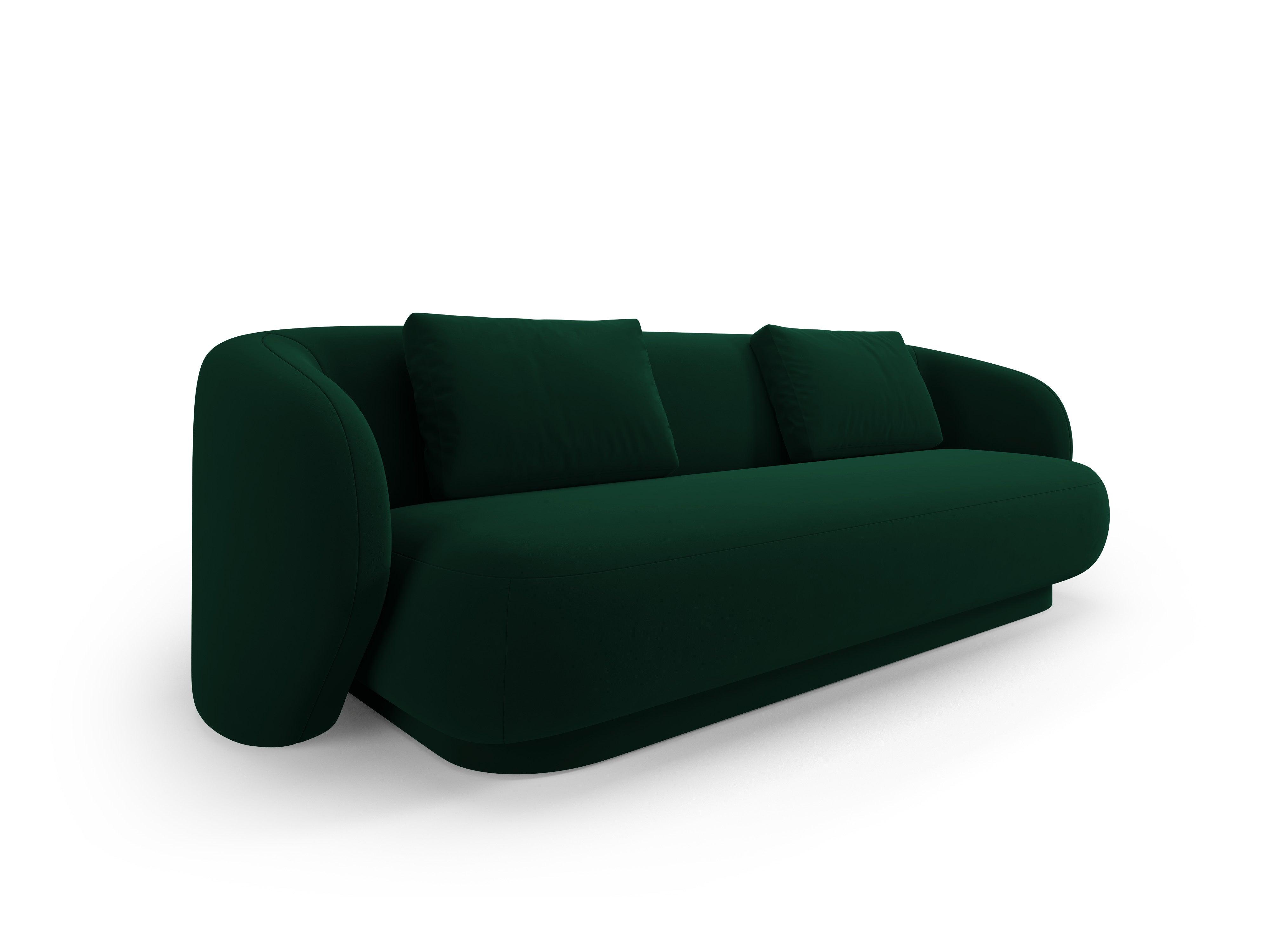 Sofa 3-osobowa aksamitna CAMDEN butelkowa zieleń Cosmopolitan Design Eye on Design