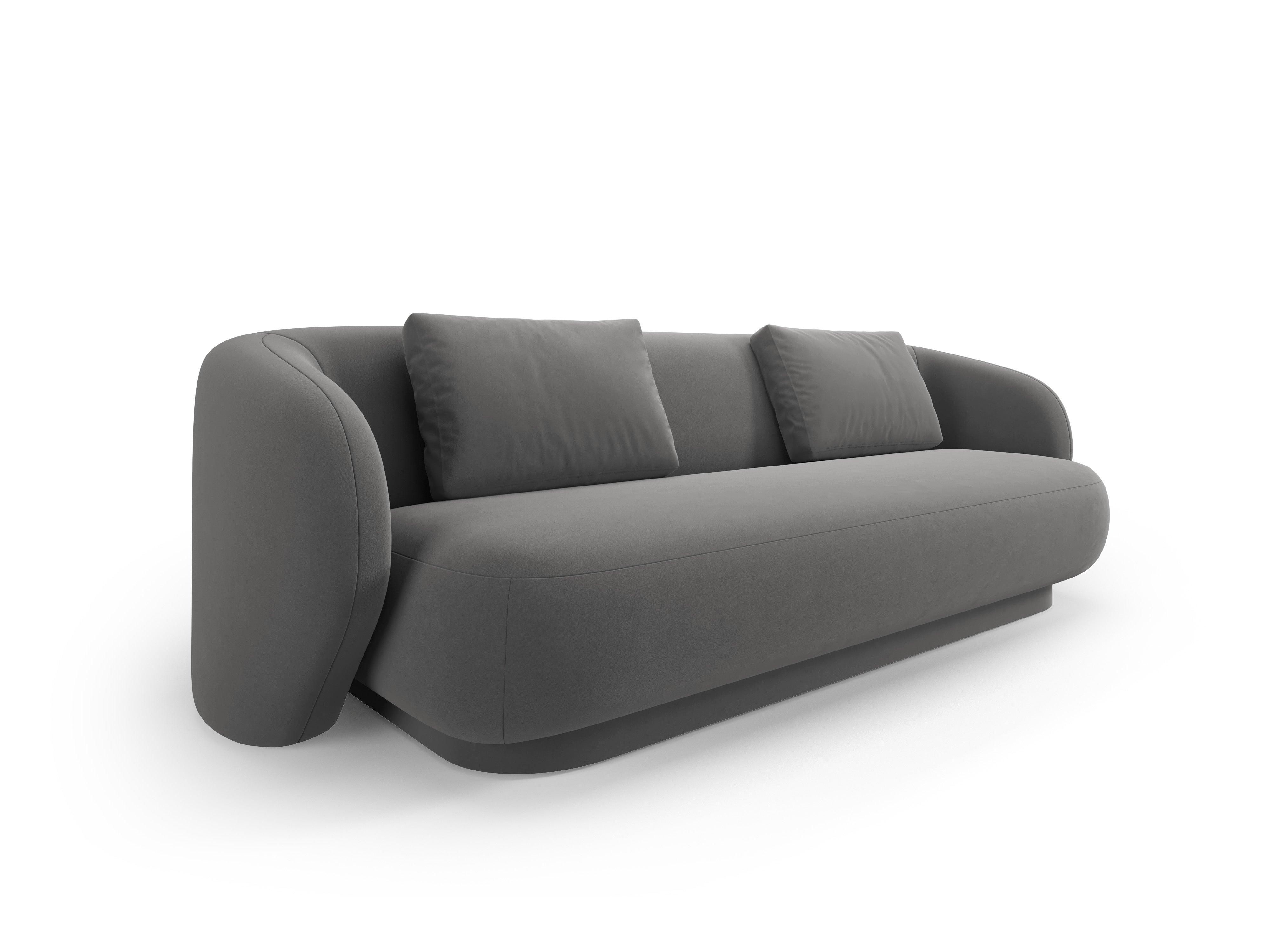 Sofa 3-osobowa aksamitna CAMDEN ciemnoszary Cosmopolitan Design Eye on Design