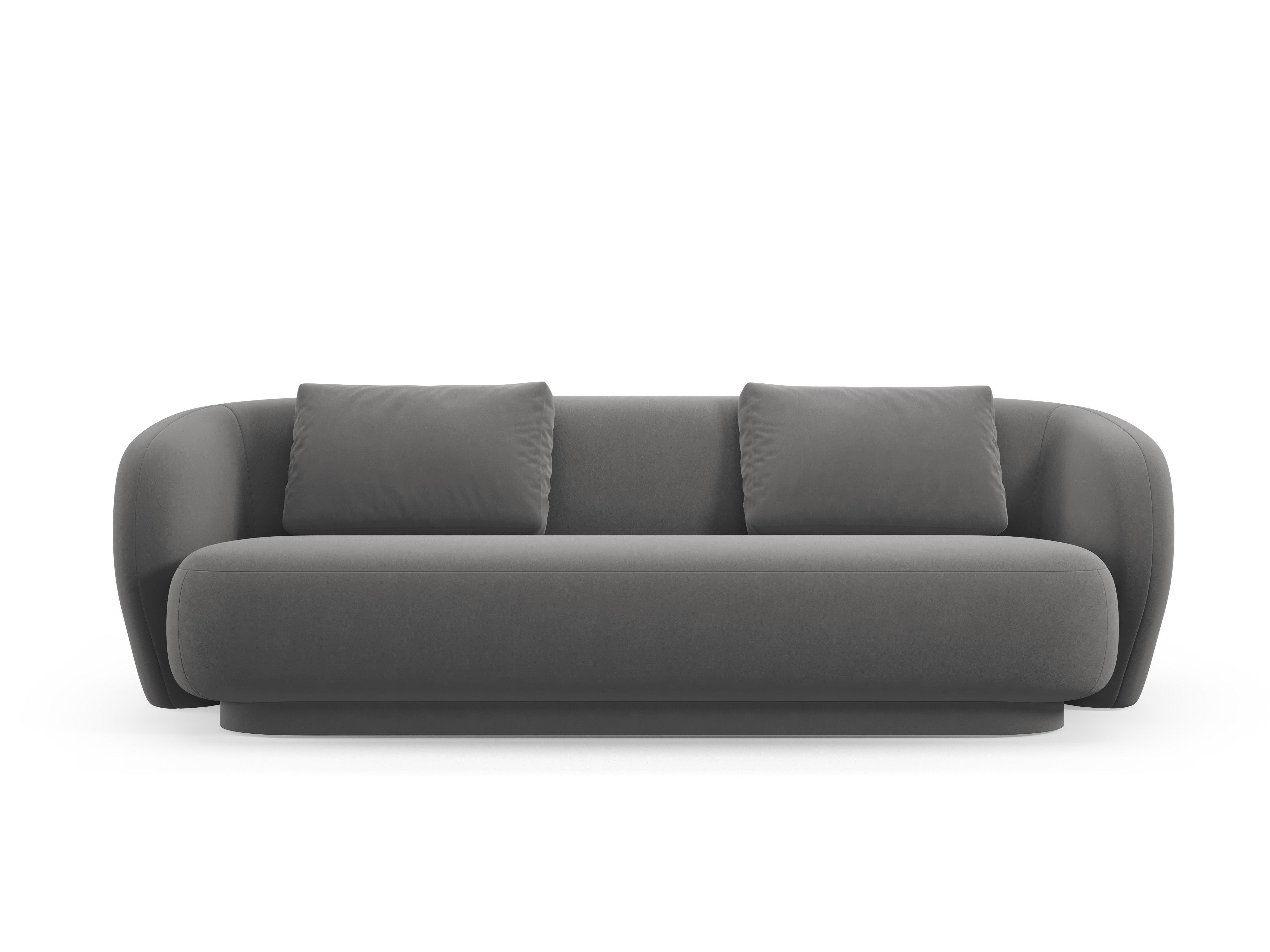 Sofa 3-osobowa aksamitna CAMDEN ciemnoszary Cosmopolitan Design Eye on Design