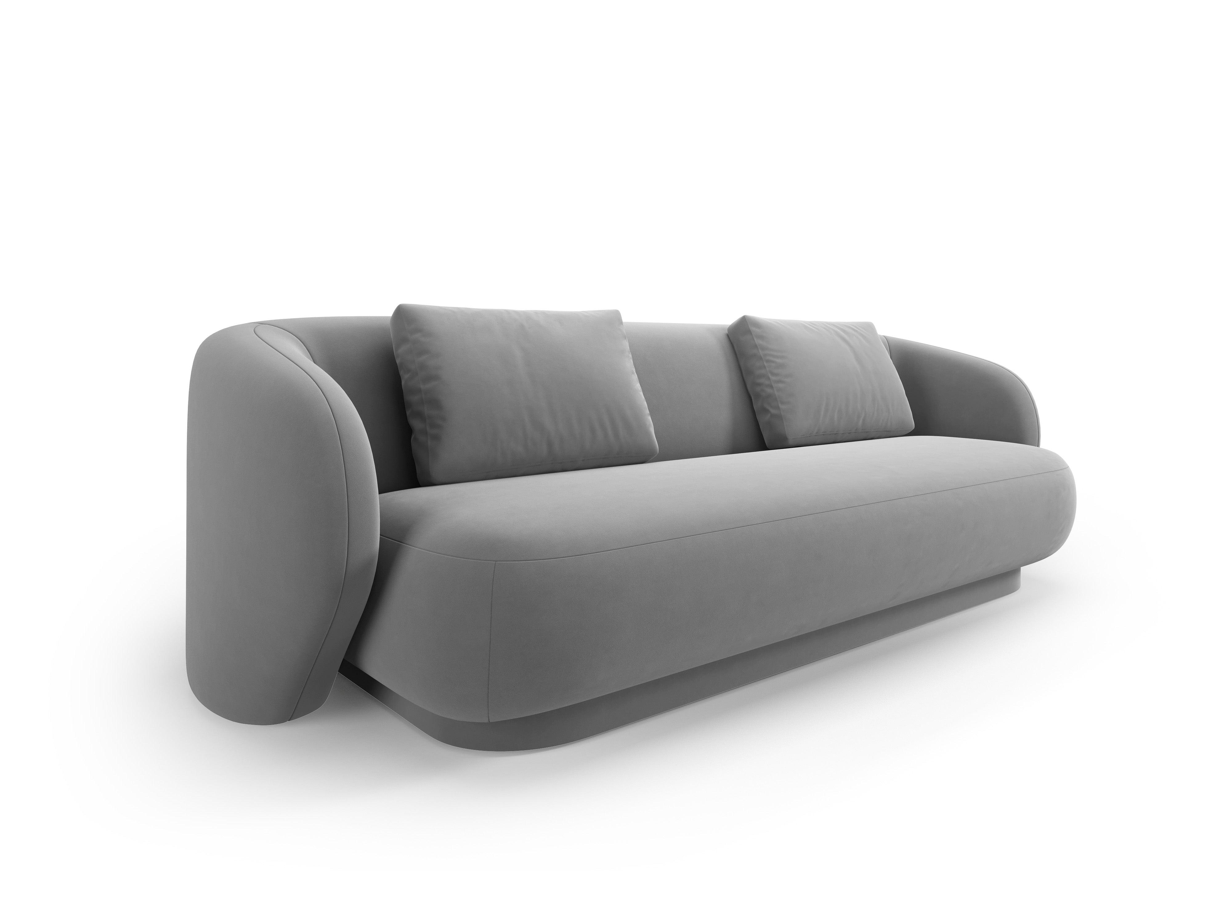Sofa 3-osobowa aksamitna CAMDEN szary Cosmopolitan Design Eye on Design