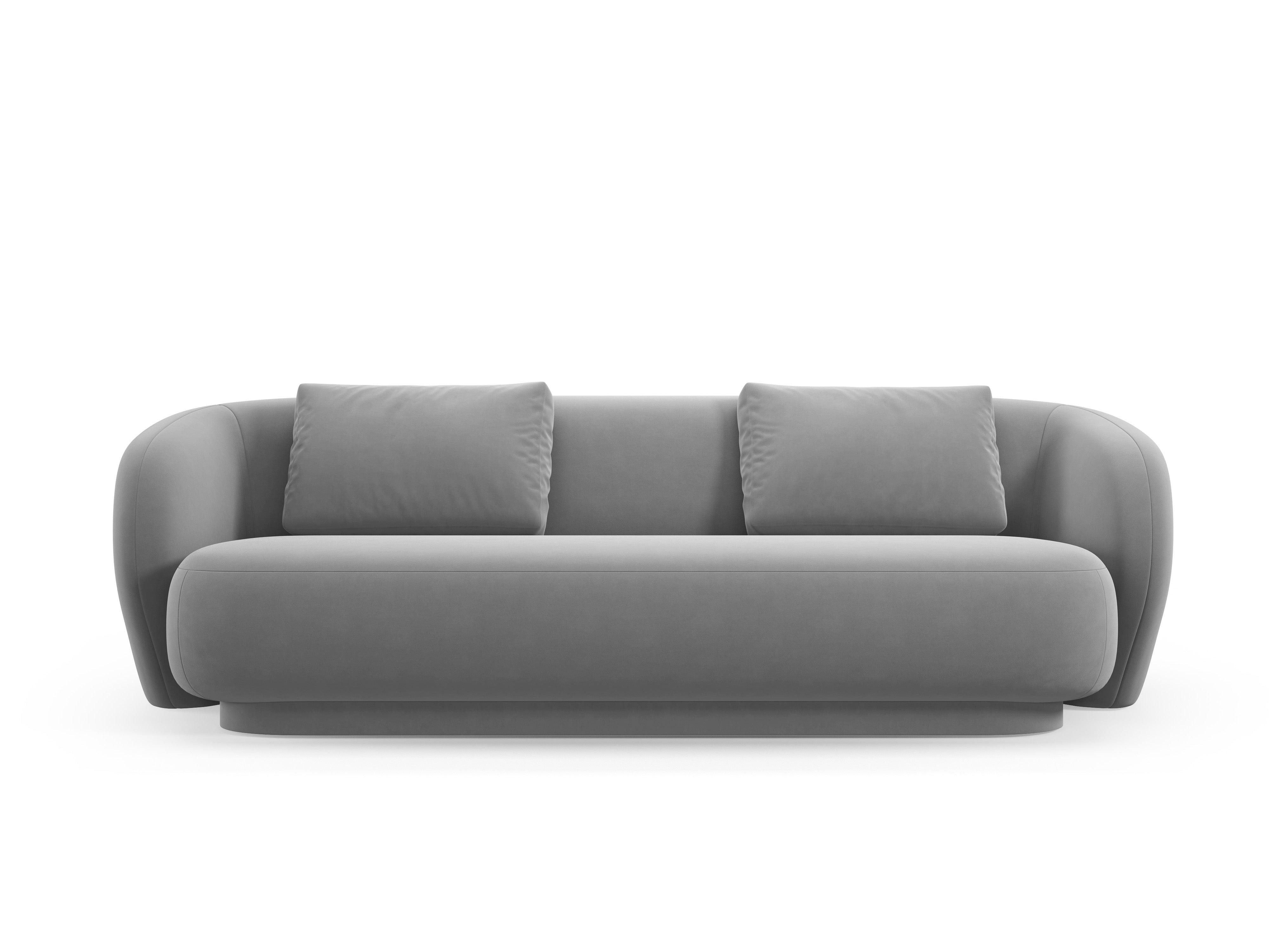 Sofa 3-osobowa aksamitna CAMDEN szary Cosmopolitan Design Eye on Design