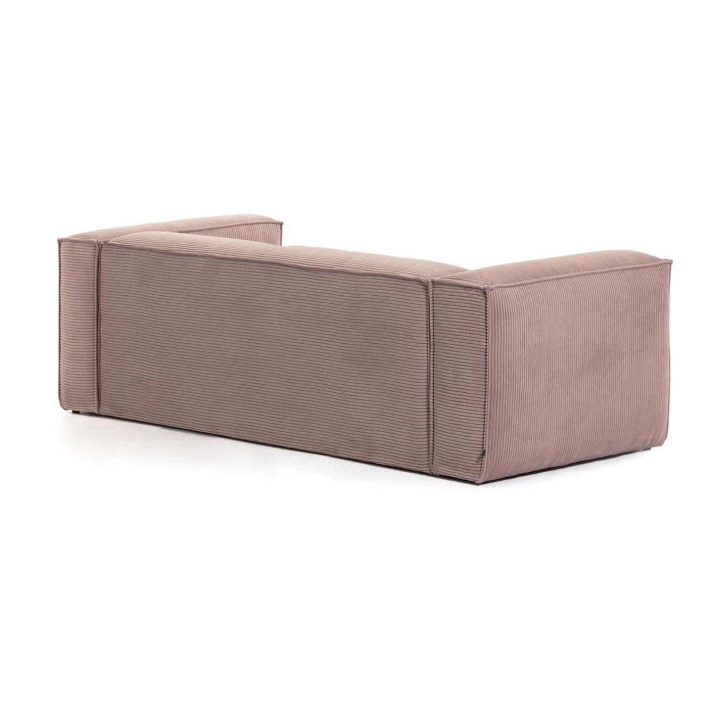 Sofa 3-osobowa BLOK jasnoróżowy sztruks La Forma Eye on Design