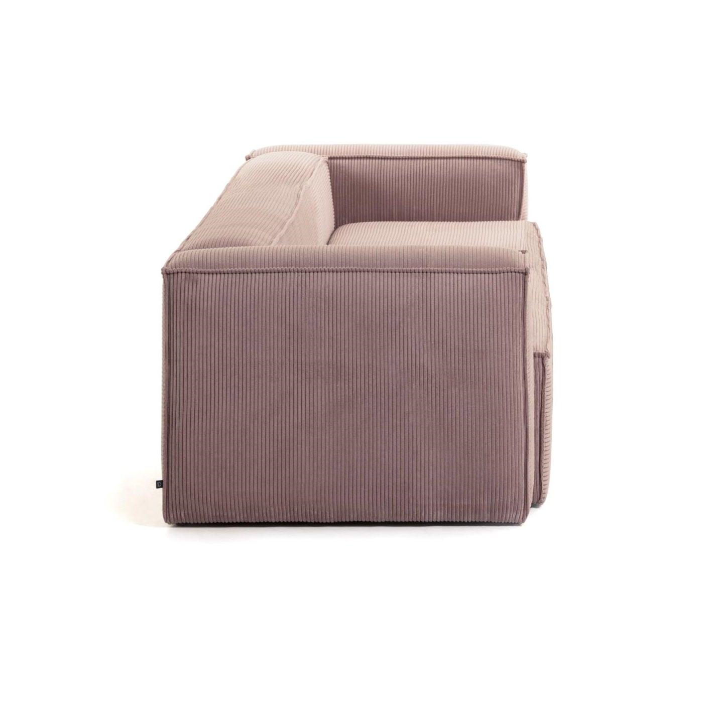 Sofa 3-osobowa BLOK jasnoróżowy sztruks La Forma Eye on Design
