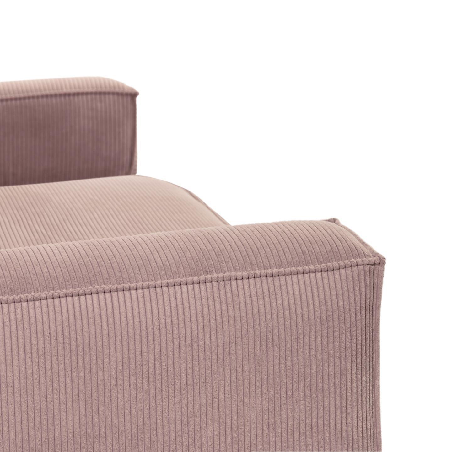 Sofa 3-osobowa BLOK jasnoróżowy sztruks La Forma Eye on Design