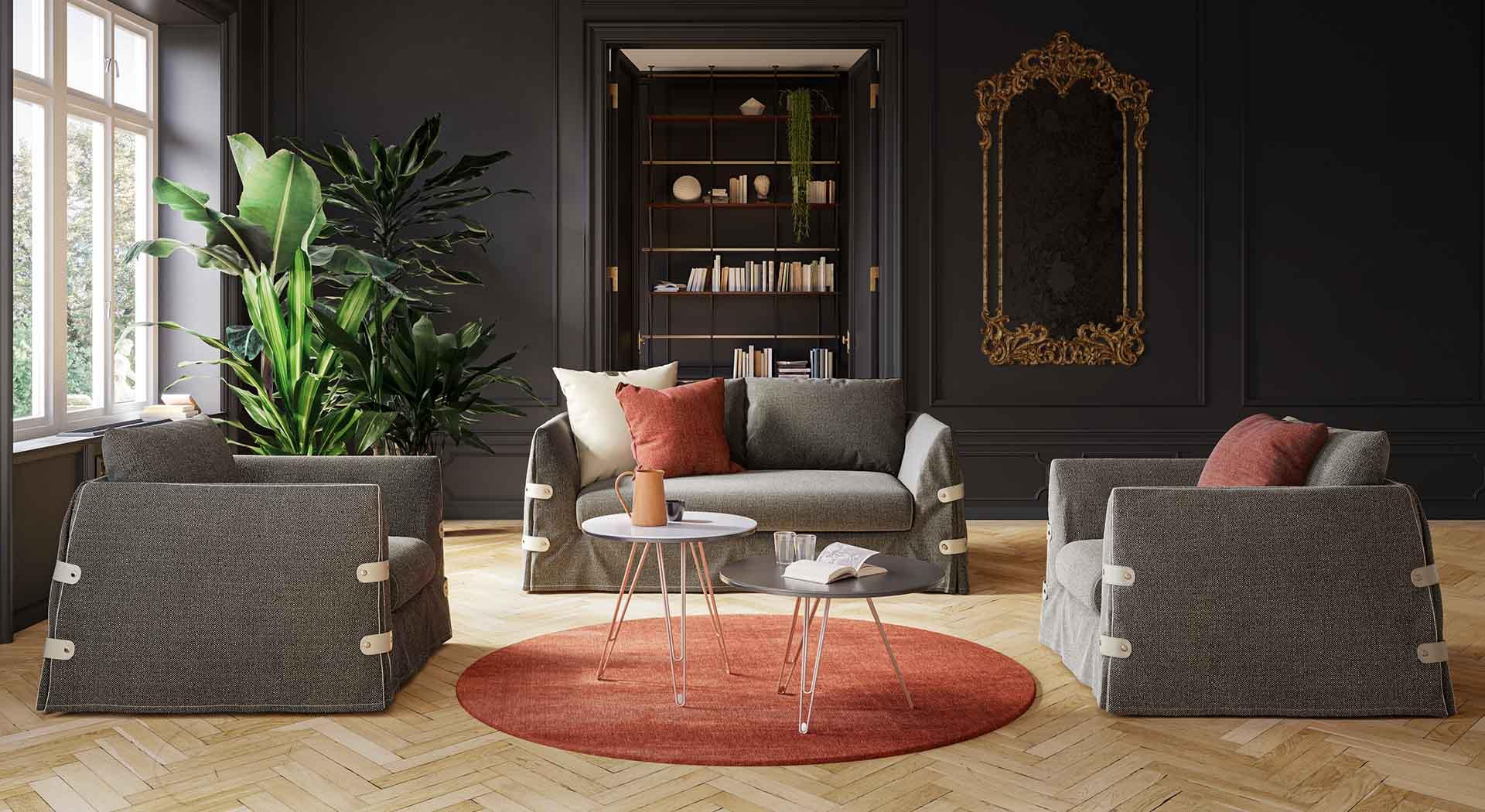 Sofa 3-osobowa BOTTON UP beżowy Liu Jo Living Eye on Design