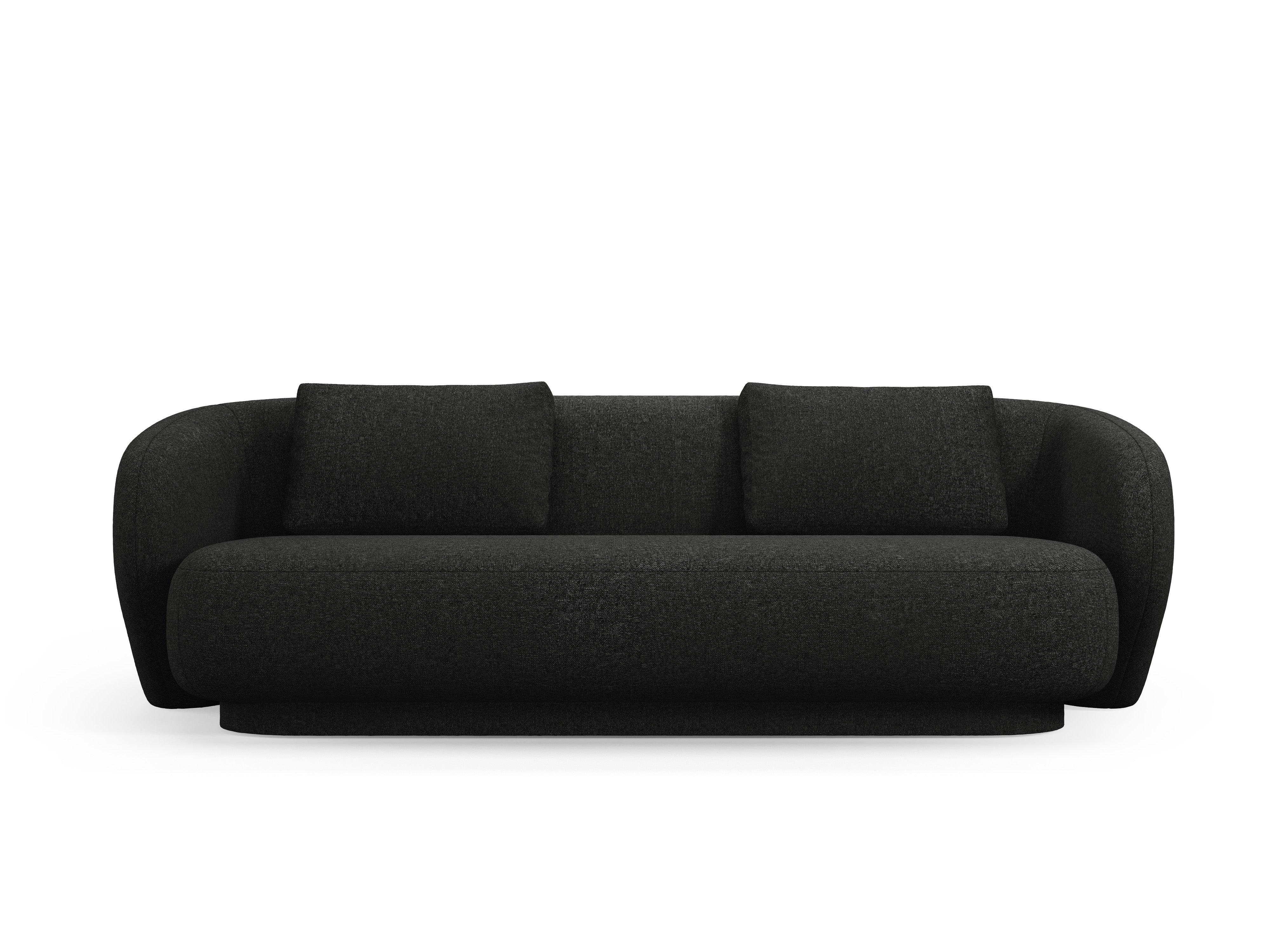 Sofa 3-osobowa CAMDEN czarny szenil Cosmopolitan Design Eye on Design