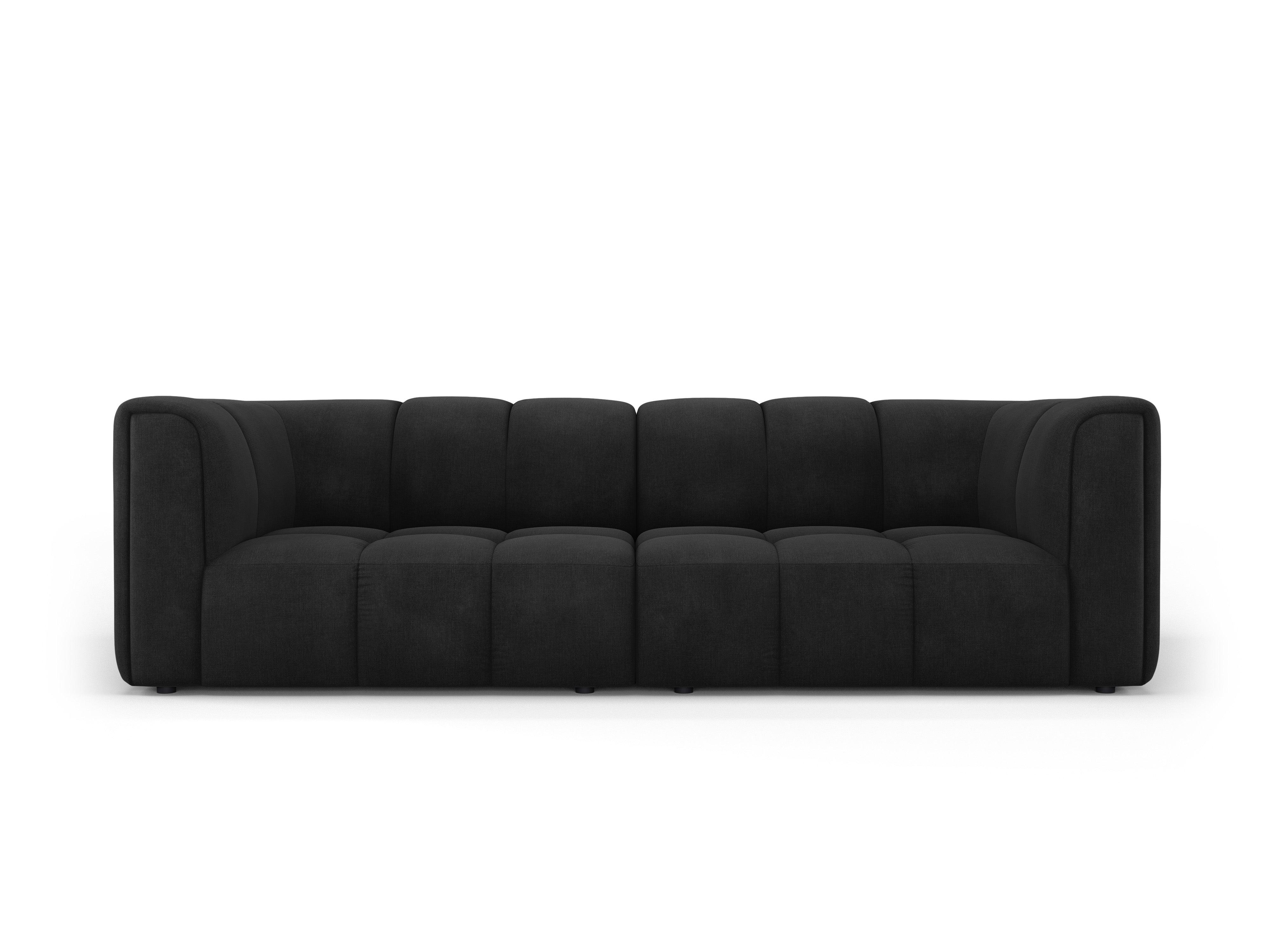Sofa 3-osobowa FRANCESCA czarny szenil Milo Casa Eye on Design