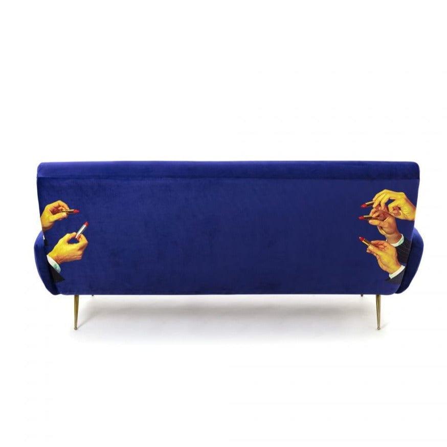 Sofa 3-osobowa LIPSTICKS niebieski Seletti Eye on Design