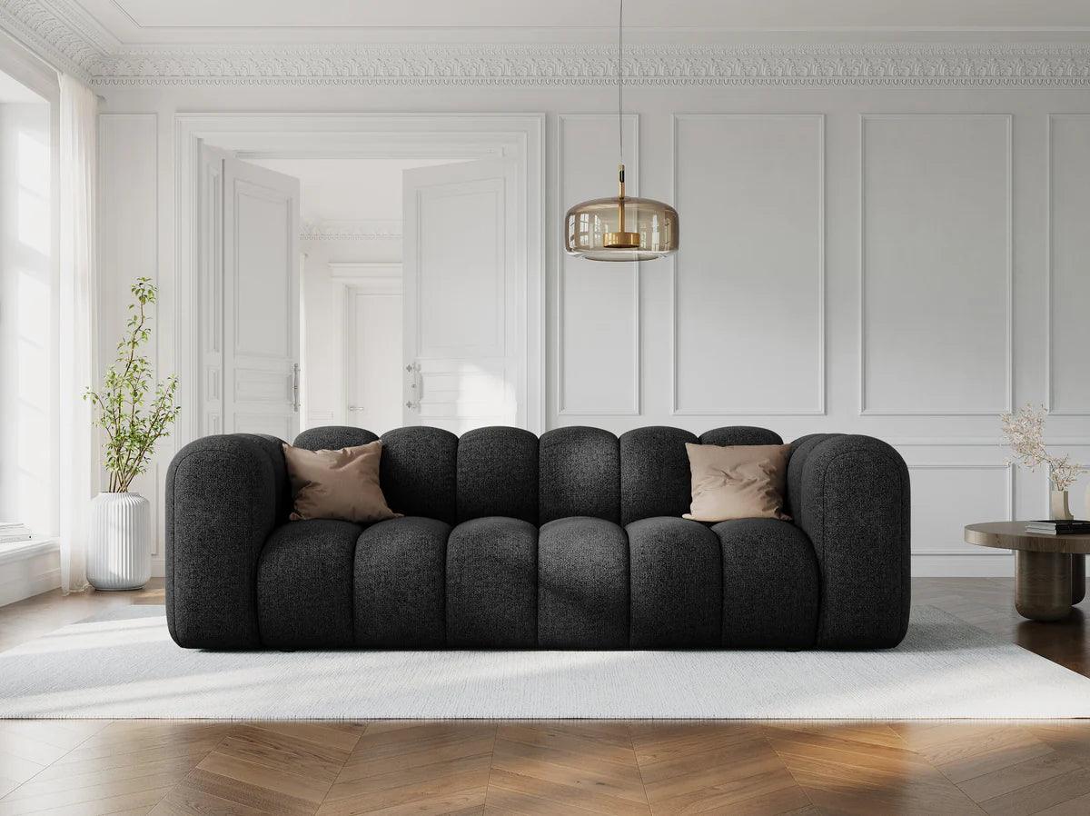 Sofa 3-osobowa SKYLER czarny szenil Interieurs 86 Eye on Design