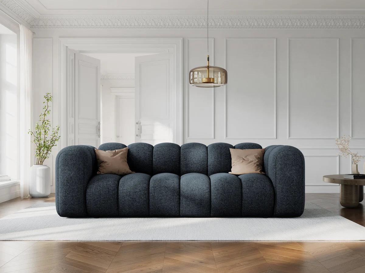 Sofa 3-osobowa SKYLER granatowy szenil Interieurs 86 Eye on Design
