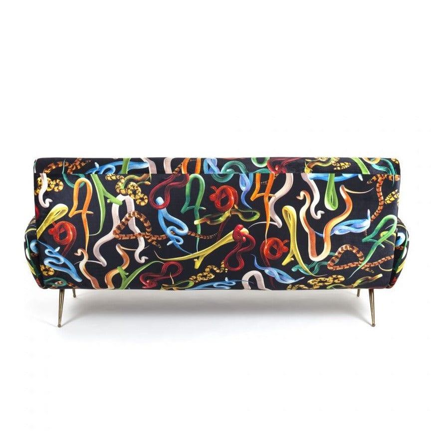 Sofa 3-osobowa SNAKES czarny Seletti Eye on Design