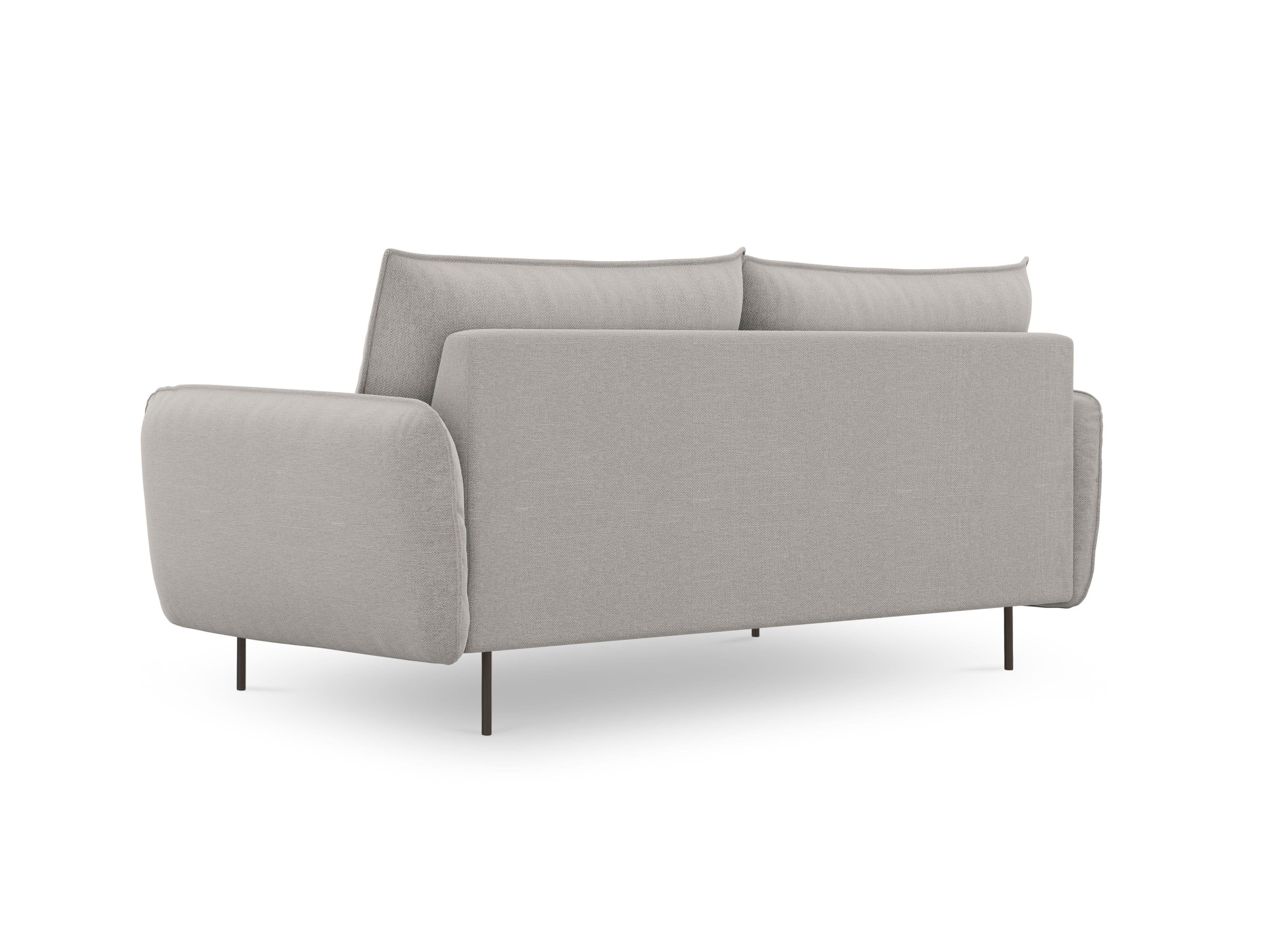 Sofa 3-osobowa VIENNA jasnoszary z czarną podstawą Cosmopolitan Design Eye on Design