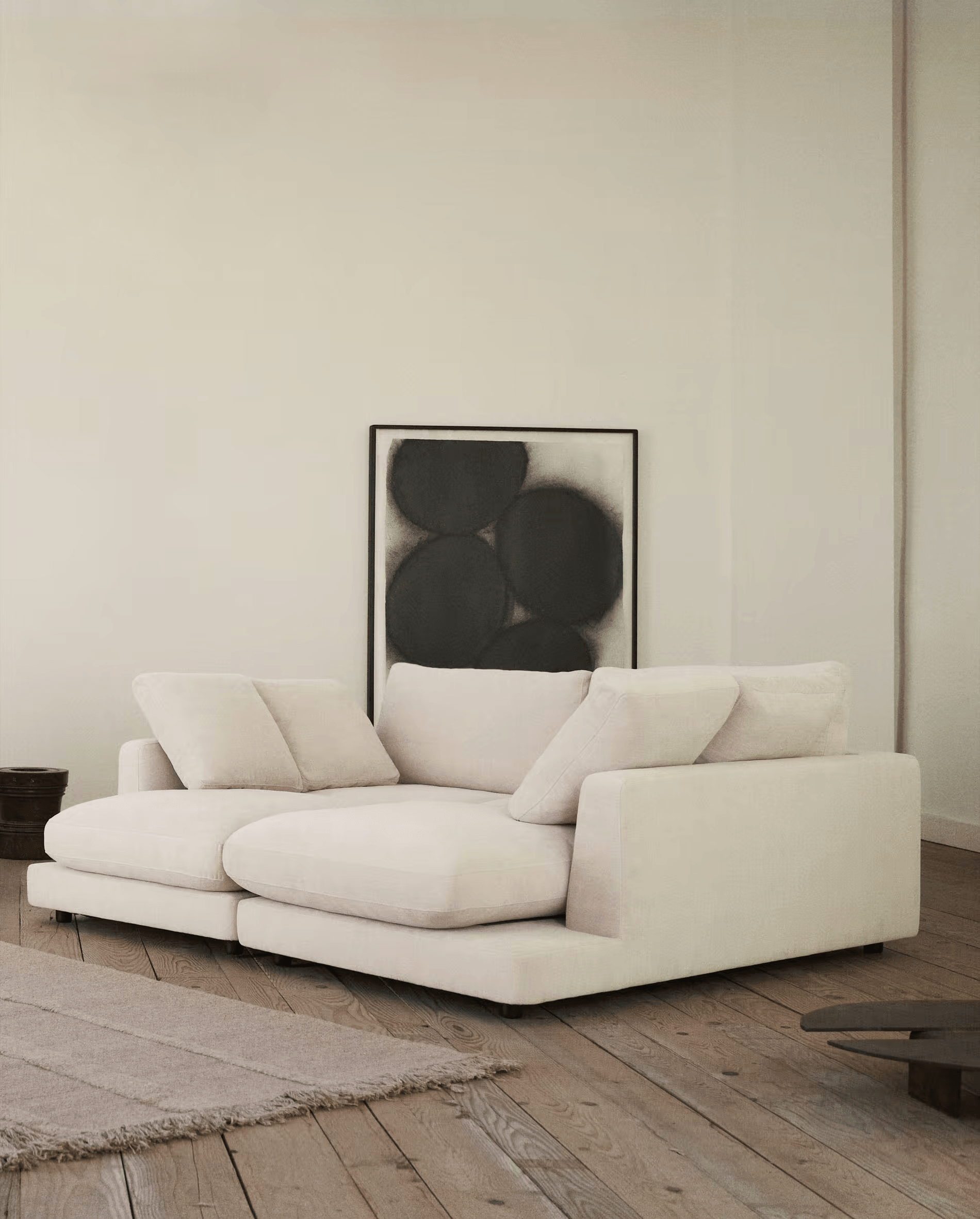 Sofa 3-osobowa z głębokim siedzeniem GALA jasnobeżowy La Forma Eye on Design