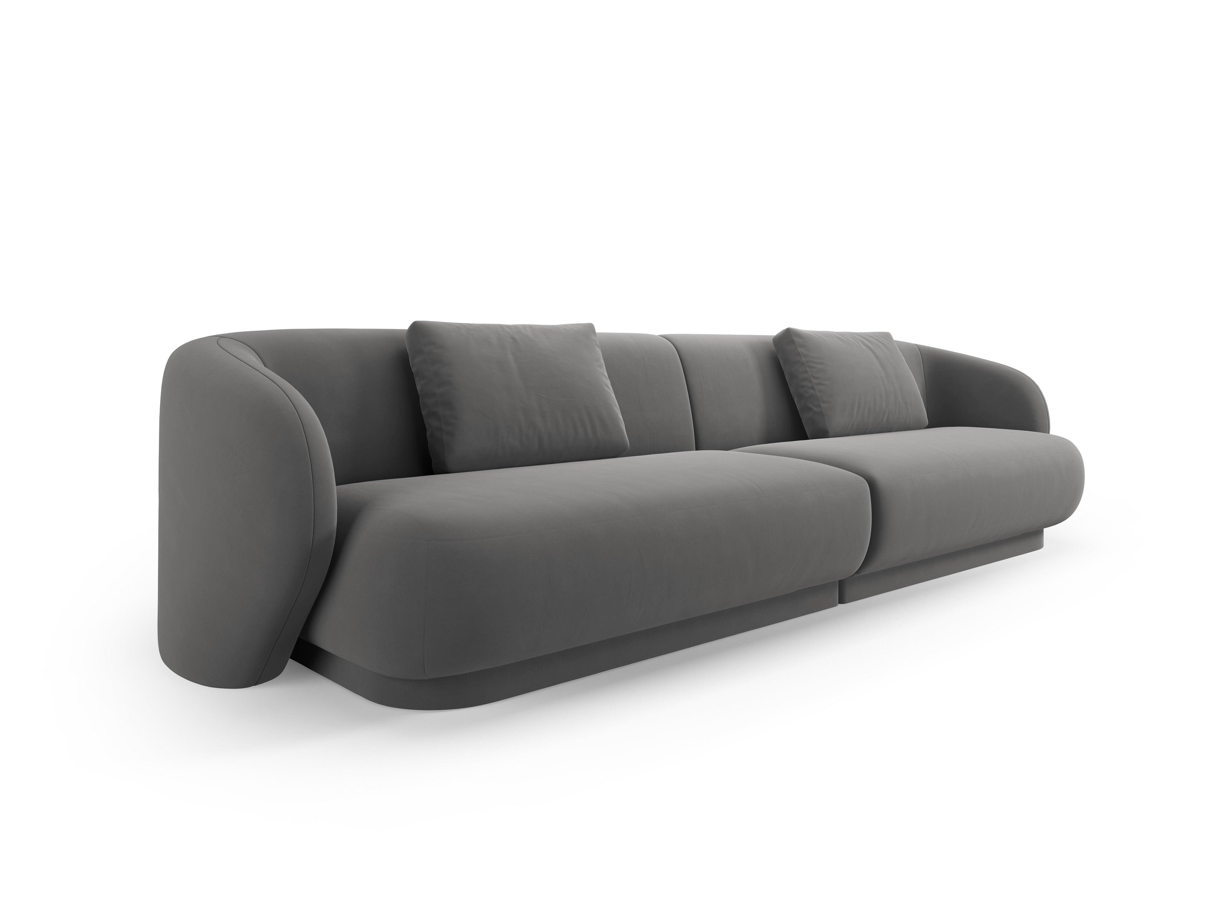 Sofa 4-osobowa aksamitna CAMDEN ciemnoszary Cosmopolitan Design Eye on Design