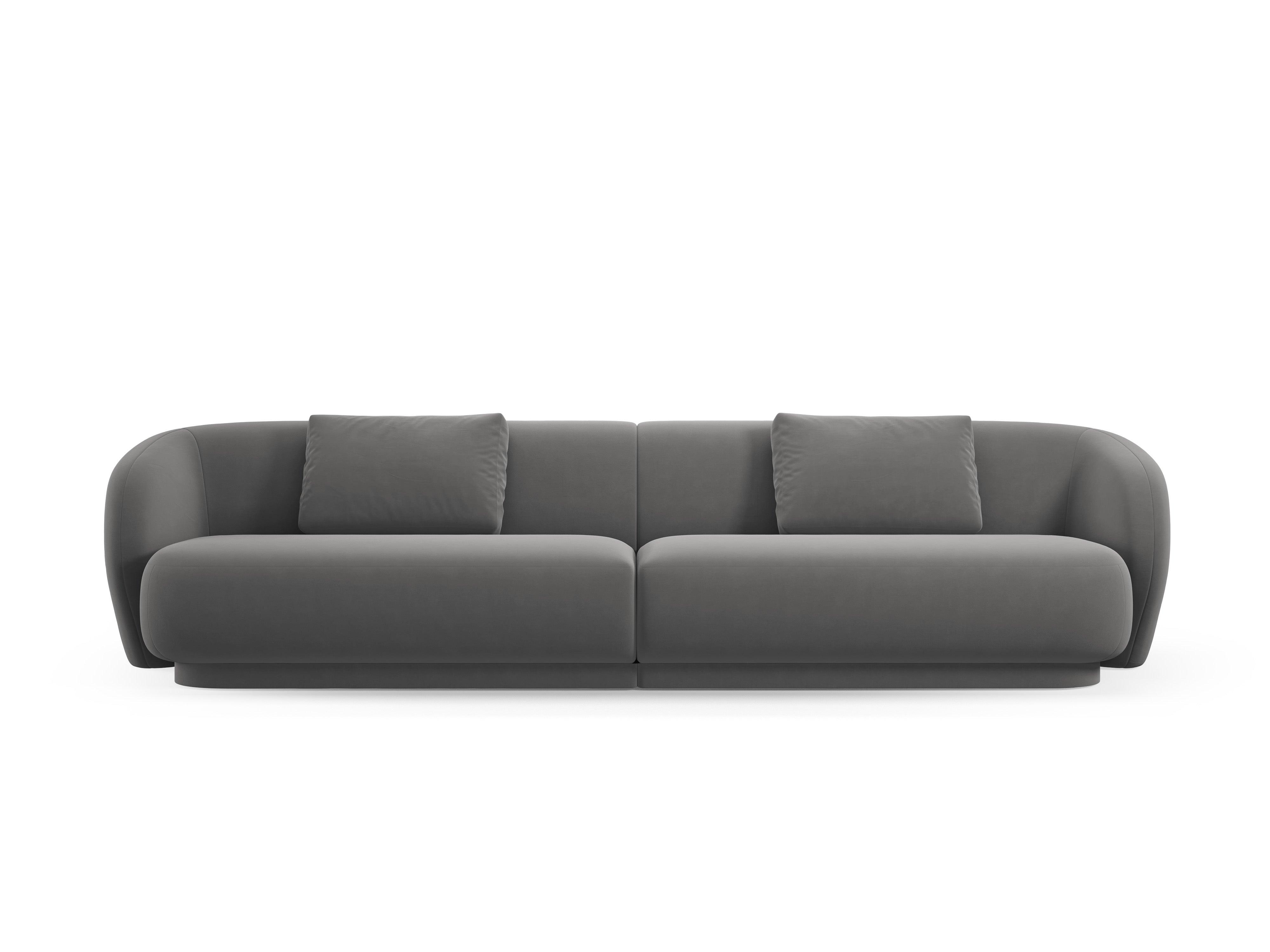 Sofa 4-osobowa aksamitna CAMDEN ciemnoszary Cosmopolitan Design Eye on Design