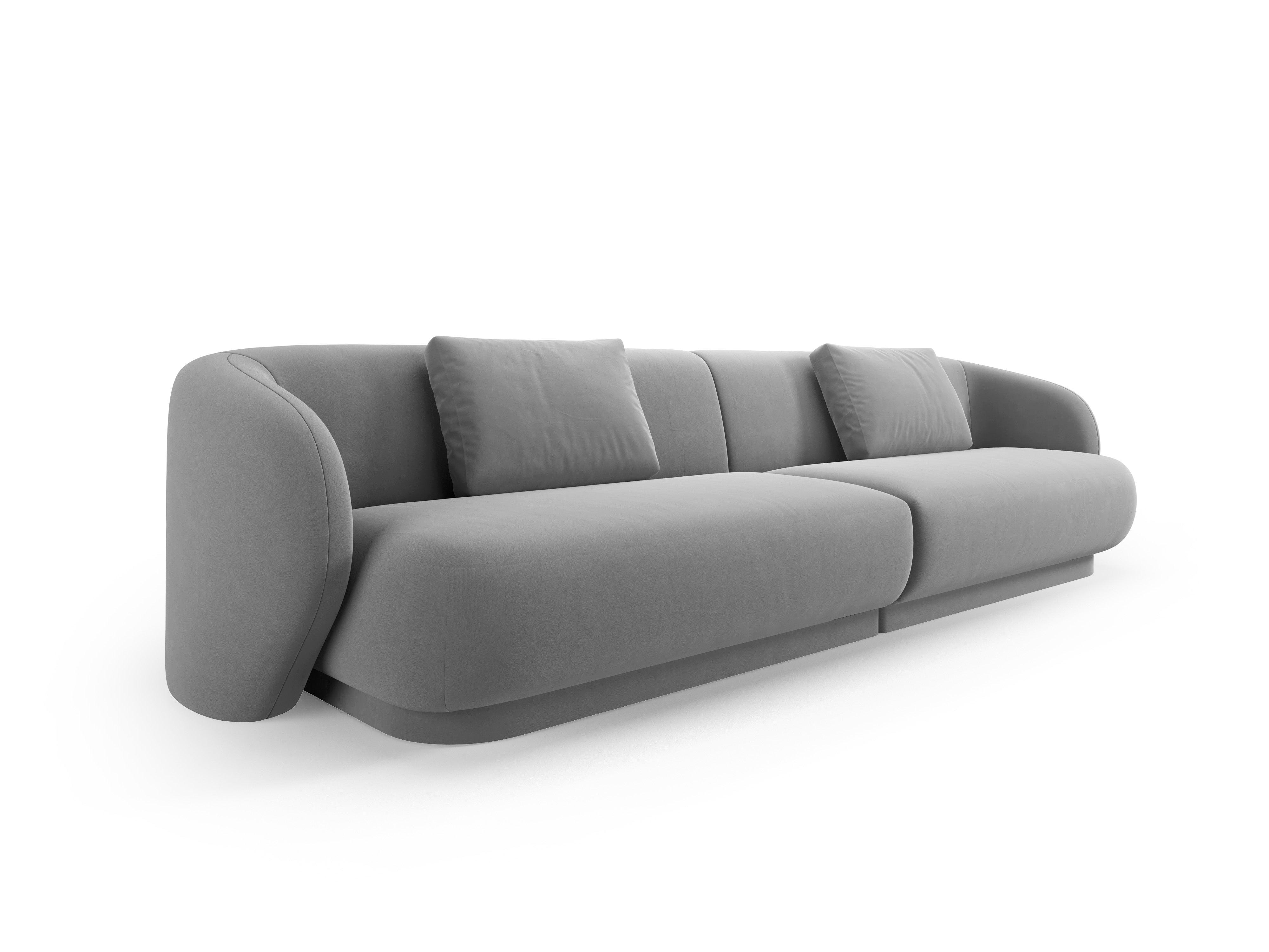 Sofa 4-osobowa aksamitna CAMDEN szary Cosmopolitan Design Eye on Design