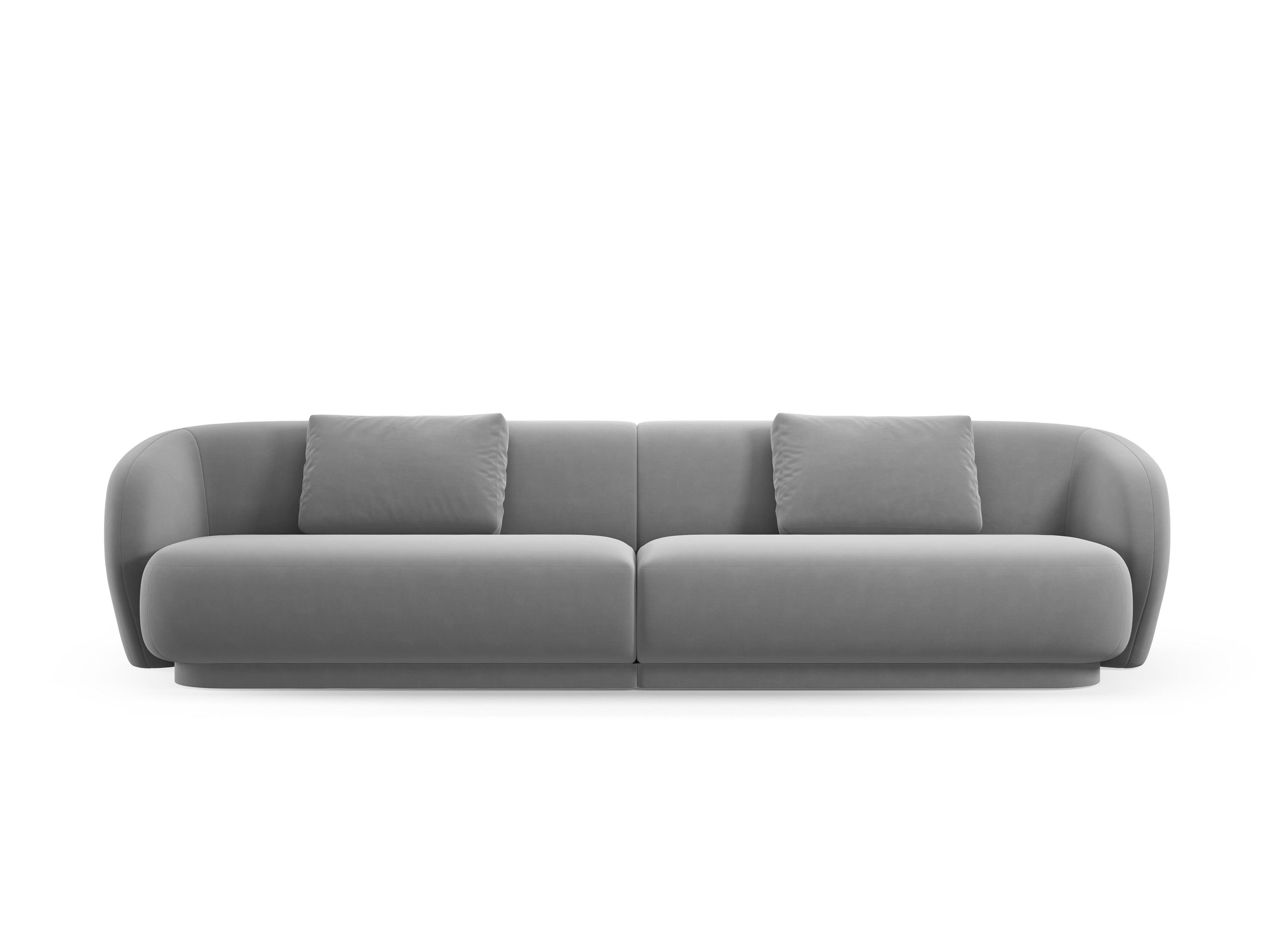 Sofa 4-osobowa aksamitna CAMDEN szary Cosmopolitan Design Eye on Design