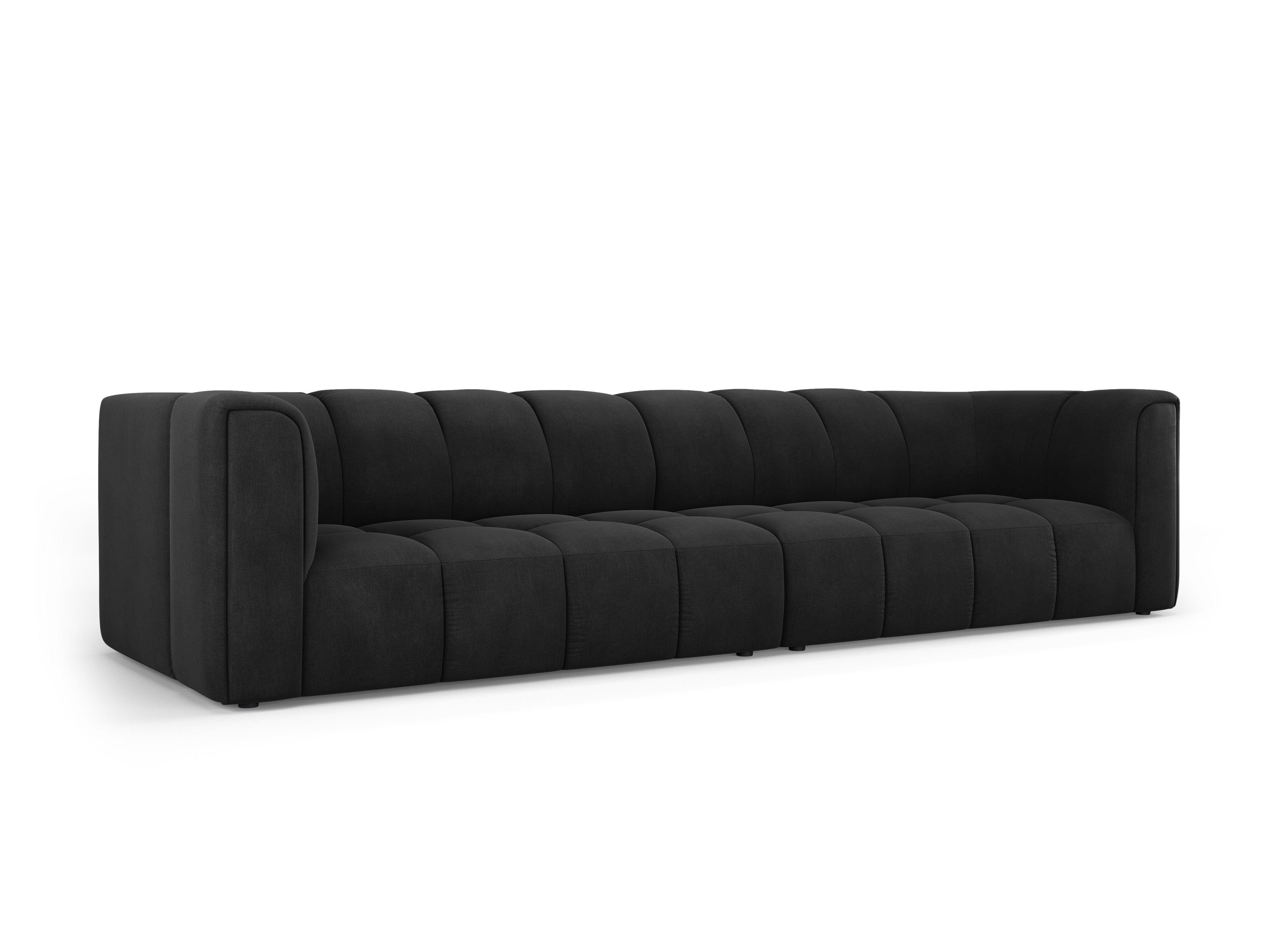 Sofa 4-osobowa FRANCESCA czarny szenil Milo Casa Eye on Design