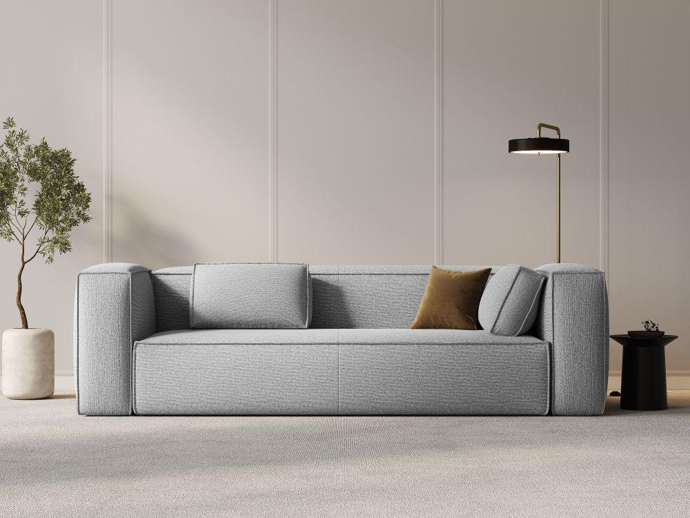 Sofa 4-osobowa MACKAY szary boucle Cosmopolitan Design Eye on Design