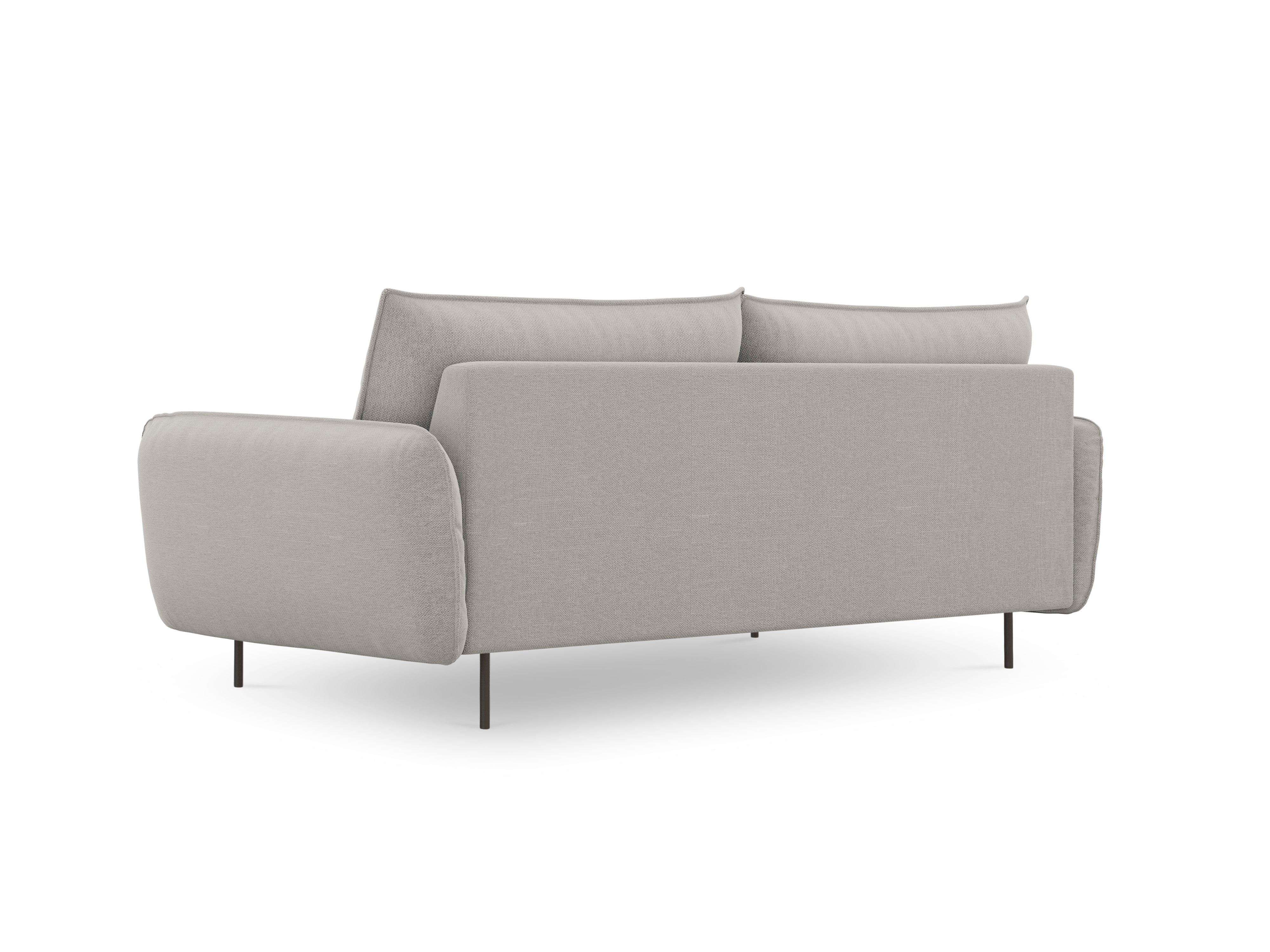 Sofa 4-osobowa VIENNA jasnoszary z czarną podstawą Cosmopolitan Design Eye on Design
