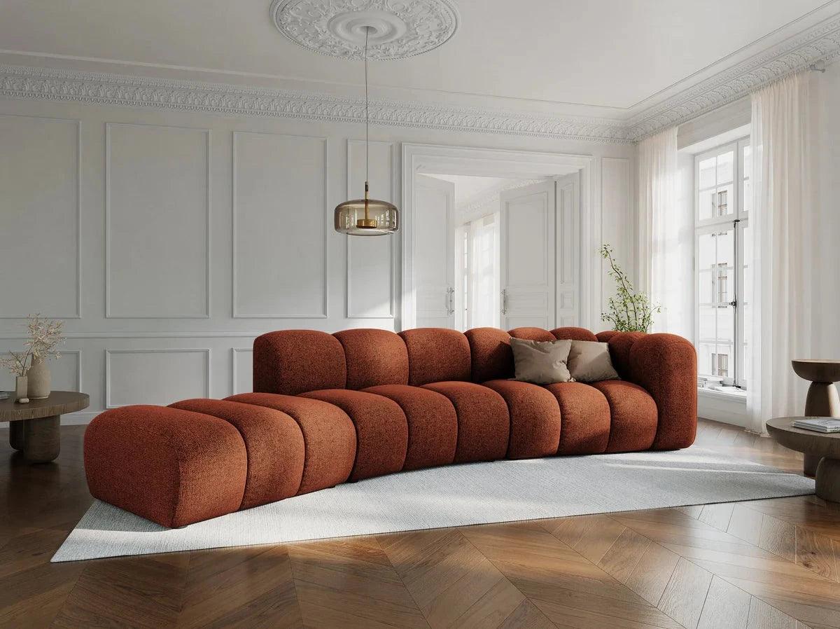 Sofa 5-osobowa lewostronna SKYLER ceglany szenil Interieurs 86 Eye on Design