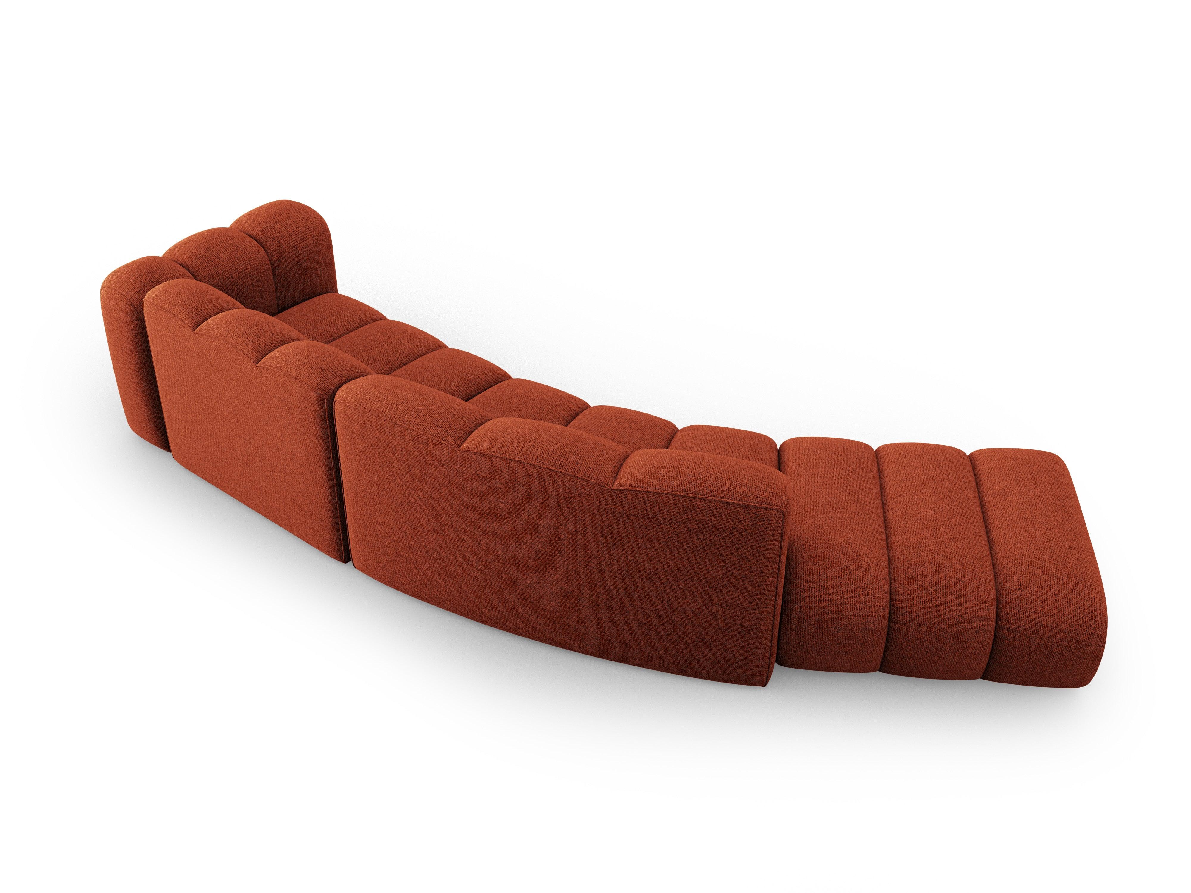 Sofa 5-osobowa lewostronna SKYLER ceglany szenil Interieurs 86 Eye on Design
