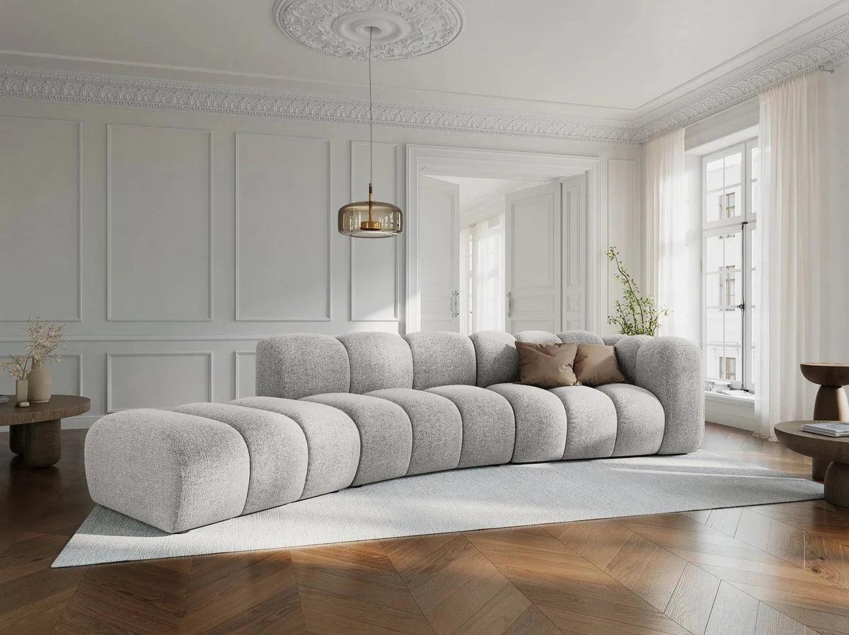 Sofa 5-osobowa lewostronna SKYLER jasny szary szenil Interieurs 86 Eye on Design