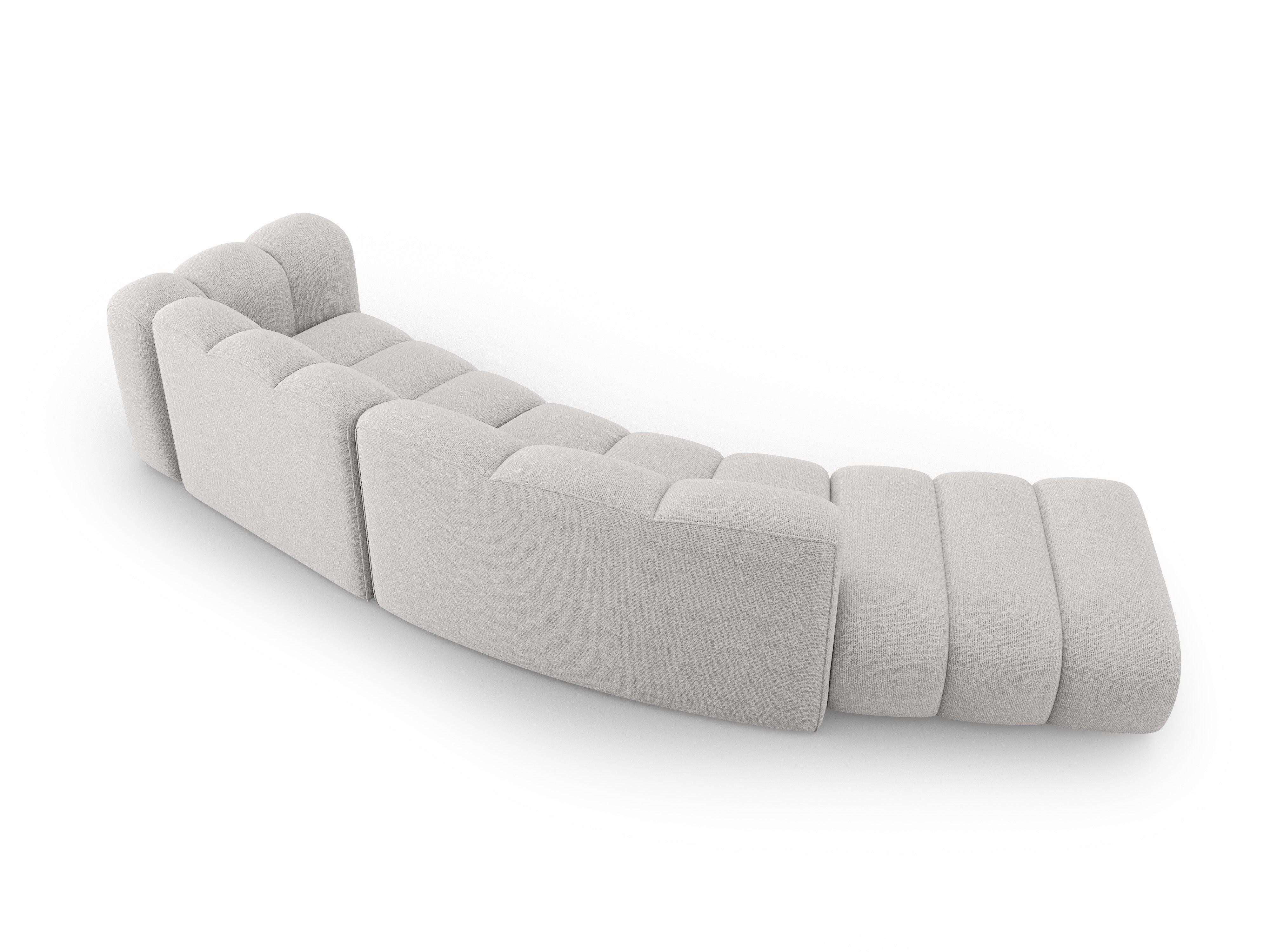 Sofa 5-osobowa lewostronna SKYLER jasny szary szenil Interieurs 86 Eye on Design