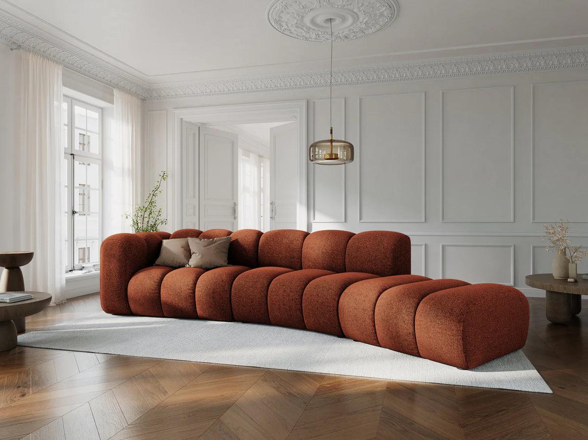 Sofa 5-osobowa prawostronna SKYLER ceglany szenil Interieurs 86 Eye on Design