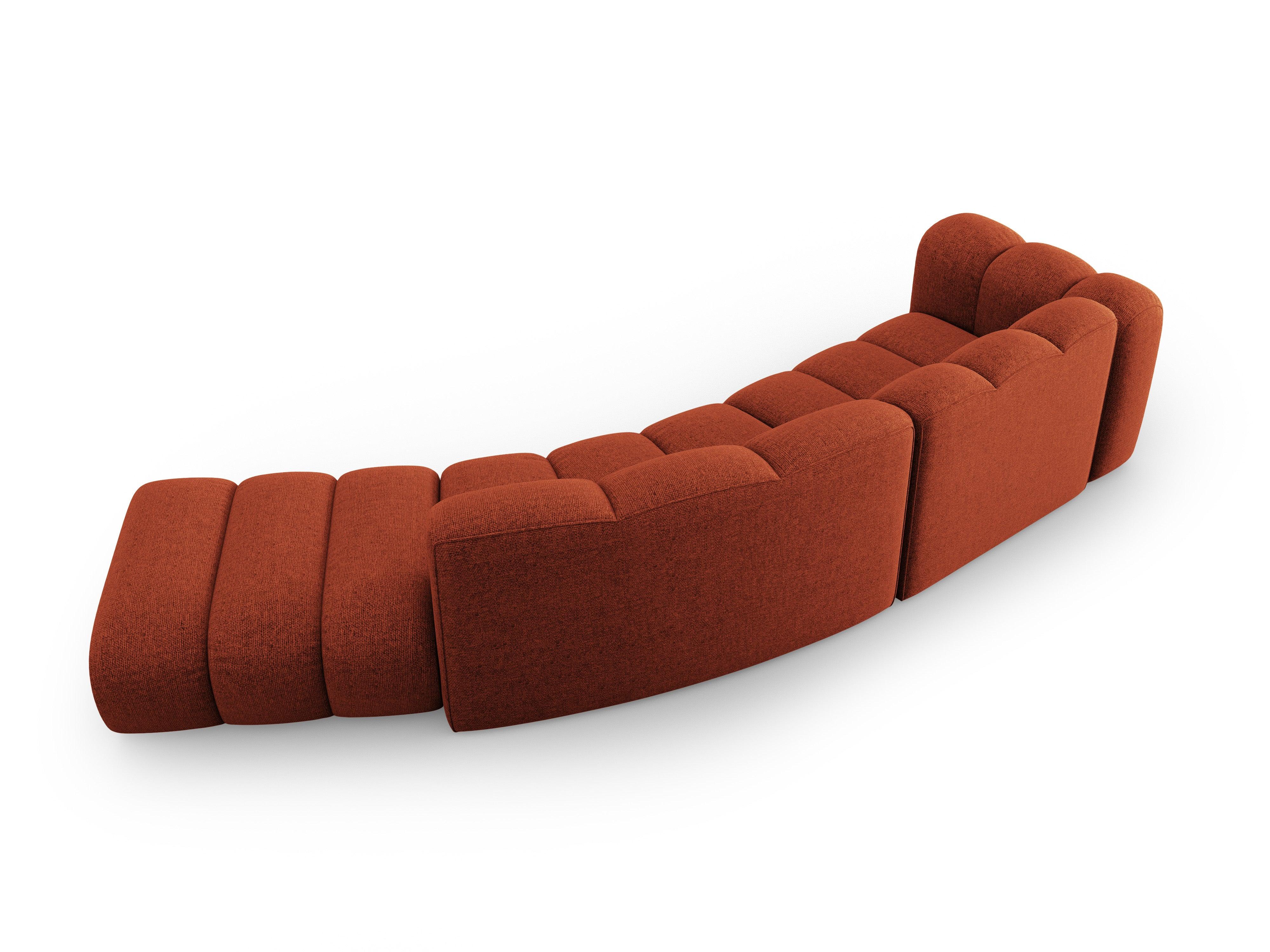 Sofa 5-osobowa prawostronna SKYLER ceglany szenil Interieurs 86 Eye on Design