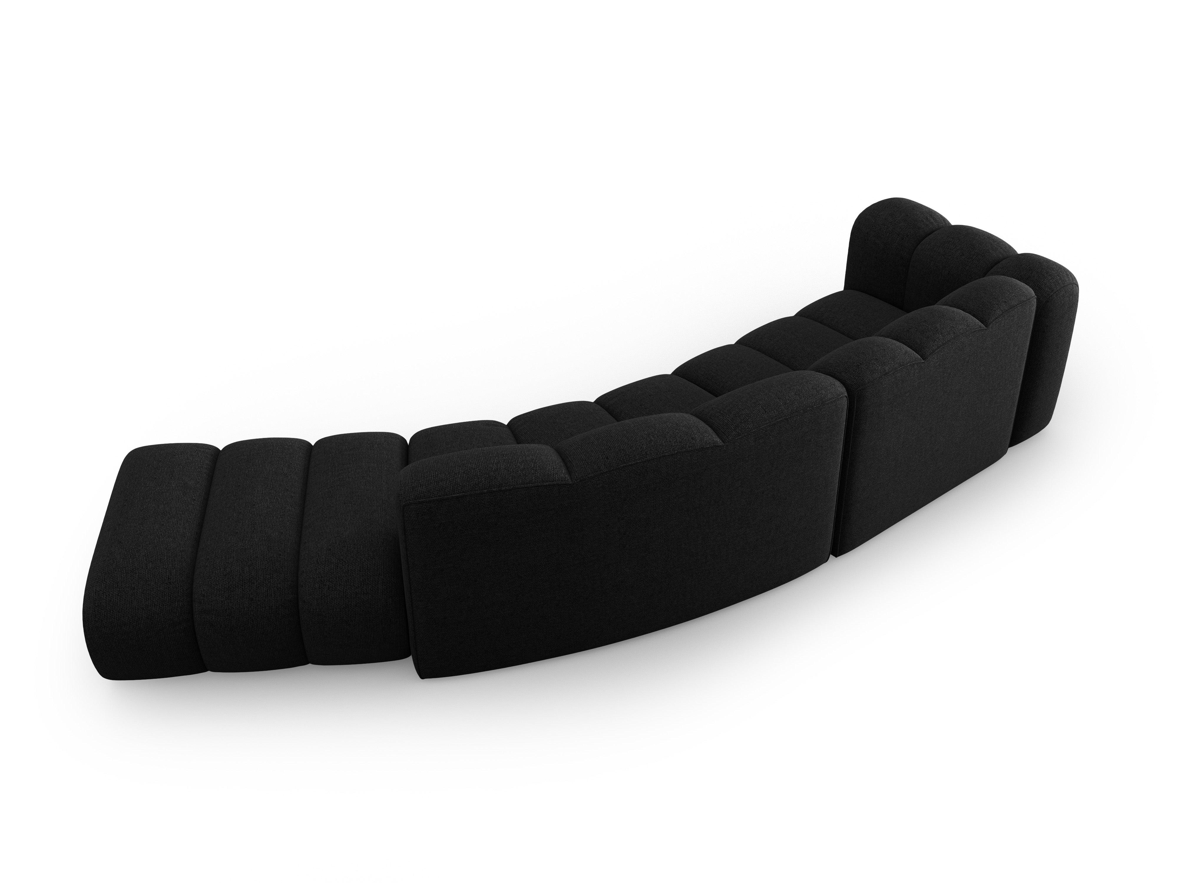 Sofa 5-osobowa prawostronna SKYLER czarny szenil Interieurs 86 Eye on Design