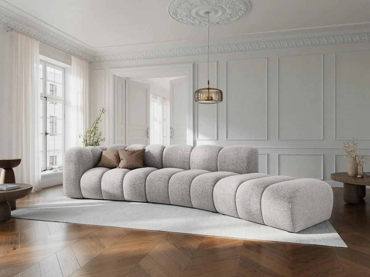 Sofa 5-osobowa prawostronna SKYLER jasny szary szenil Interieurs 86 Eye on Design