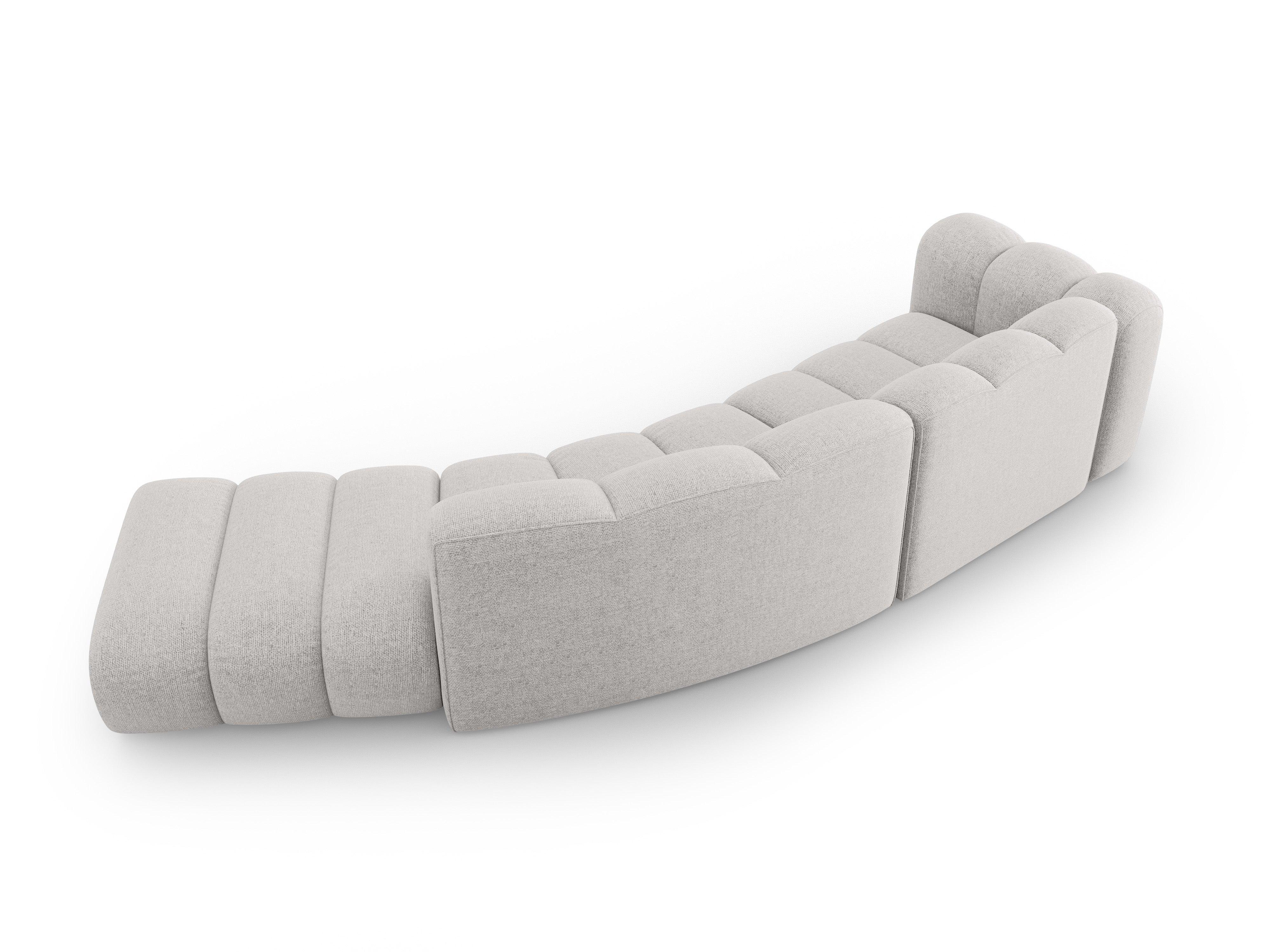Sofa 5-osobowa prawostronna SKYLER jasny szary szenil Interieurs 86 Eye on Design